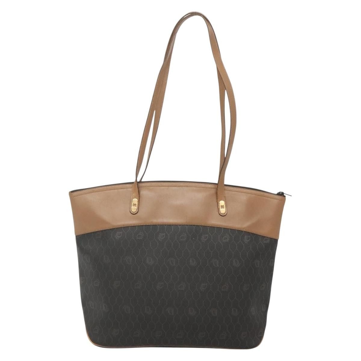 Dior DIOR Honeycomb Canvas Tote Bag Pvc Black Gold Size ONE SIZE - 3 Thumbnail