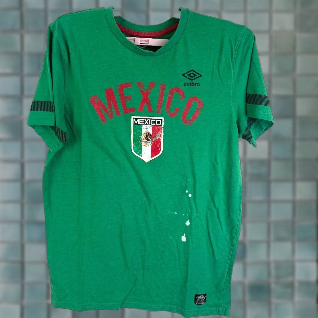 Umbro VINTAGE Umbro Mexico Soccer Jersey T-Shirt Men Size M Green Cotton Athletic 90s Size US M / EU 48-50 / 2 - 1 Thumbnail
