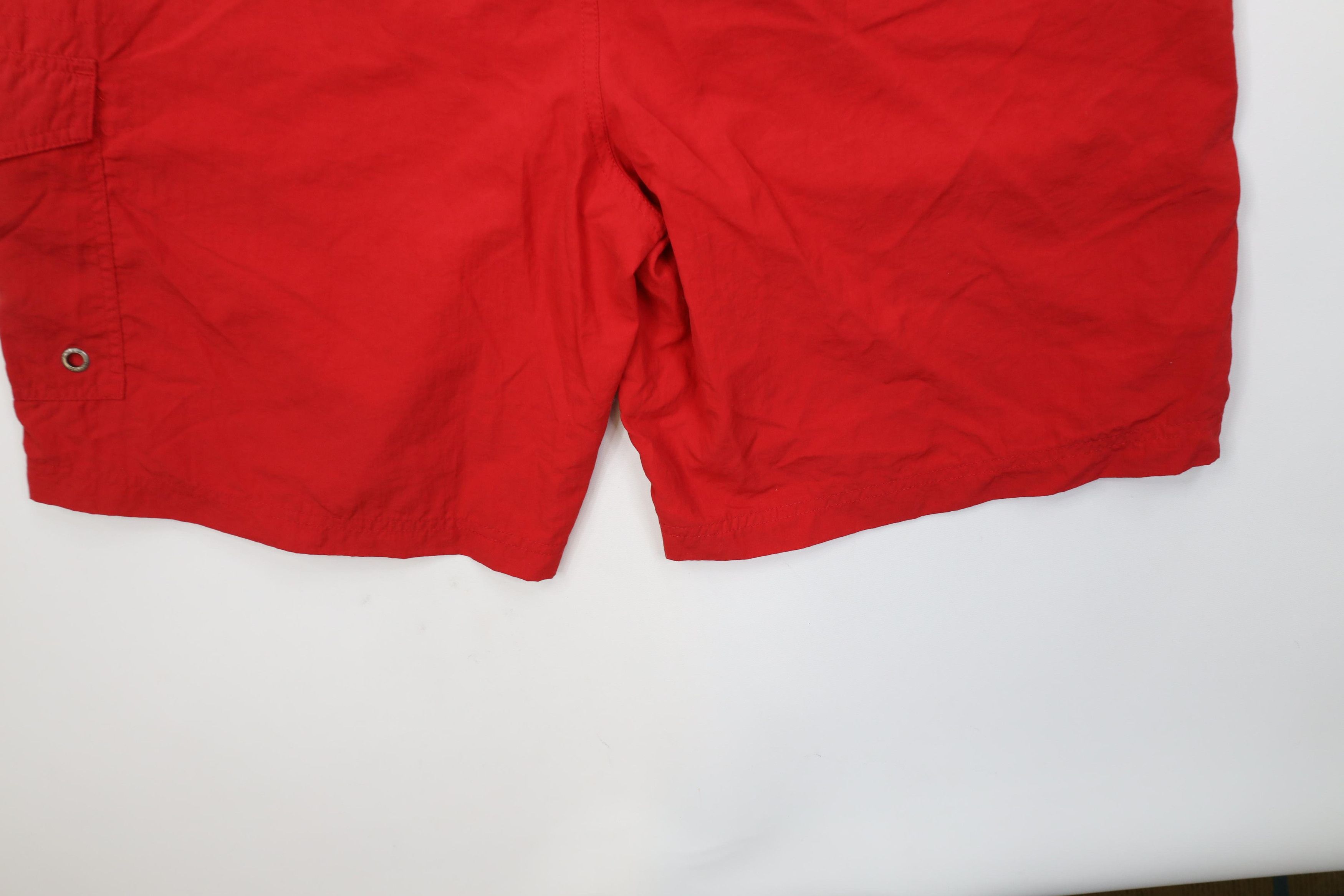 Polo Ralph Lauren Vintage 90s Ralph Lauren Lined Swim Trunks Shorts Red Nylon Size US 34 / EU 50 - 12 Thumbnail