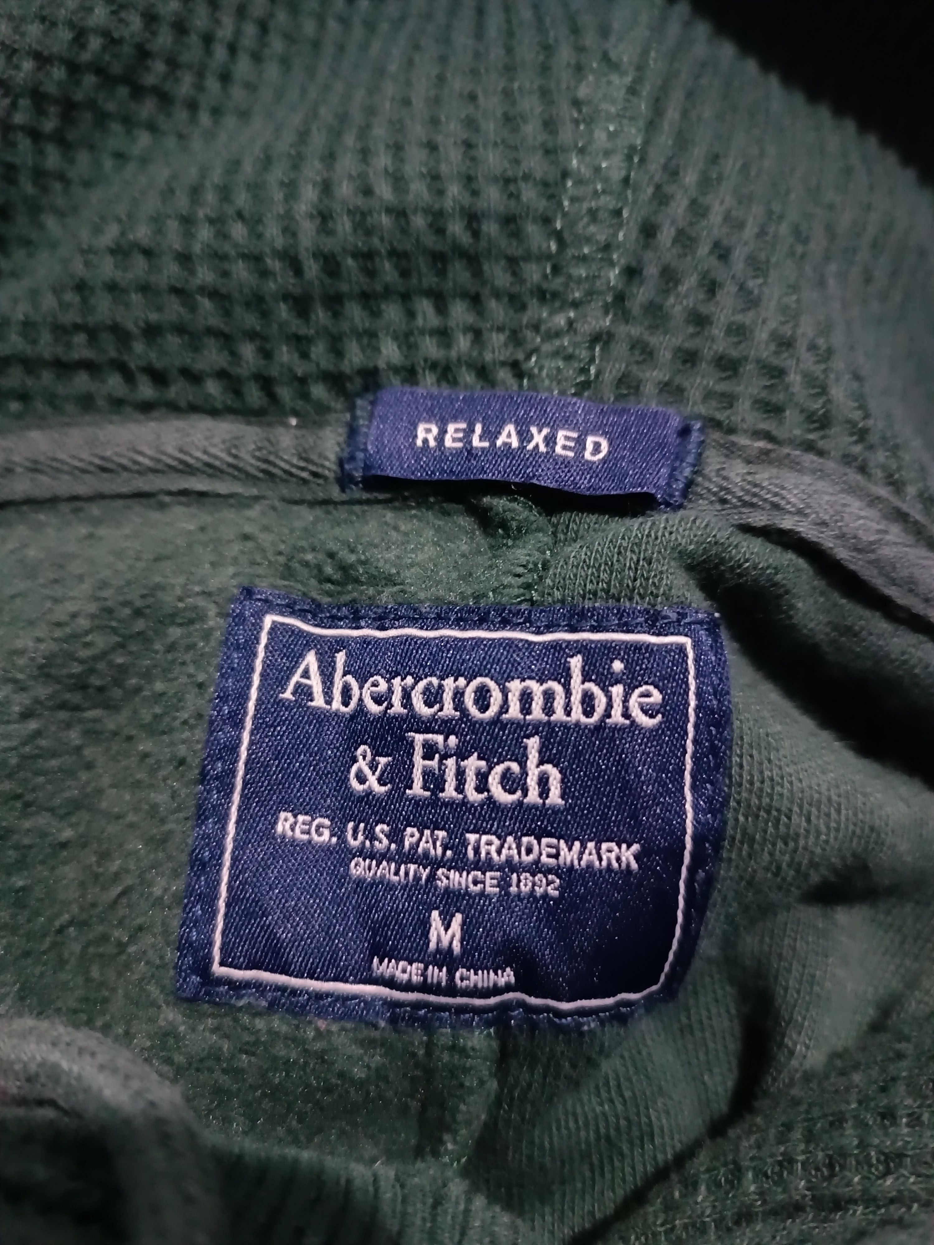 Abercrombie & Fitch Abercrombie Fitch Heavyweight Thermal Hoodie in Dark Green Size US M / EU 48-50 / 2 - 4 Thumbnail