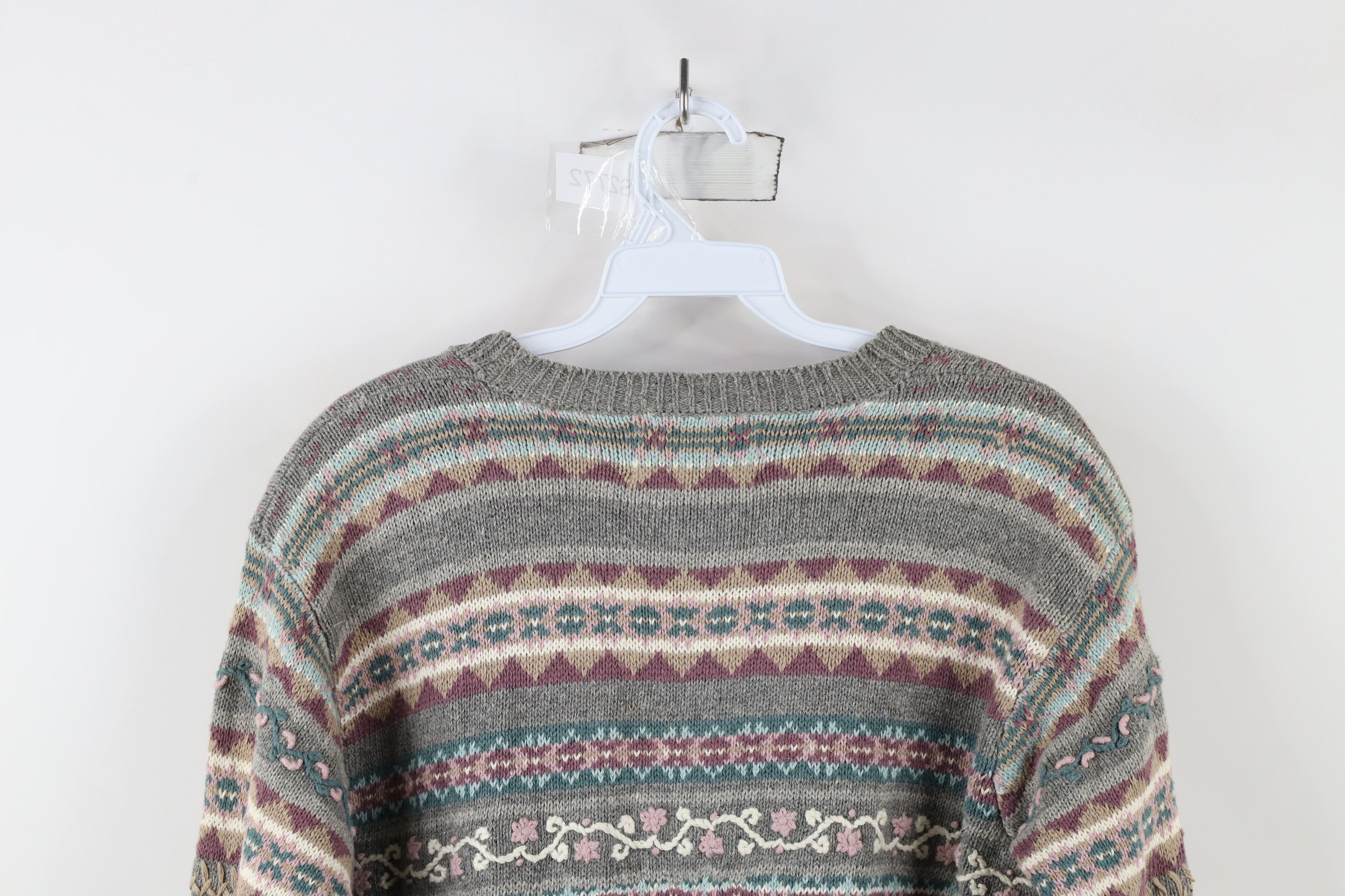 Vintage Vintage 90s Streetwear Embroidered Fair Cardigan Sweater Size S / US 4 / IT 40 - 11 Thumbnail