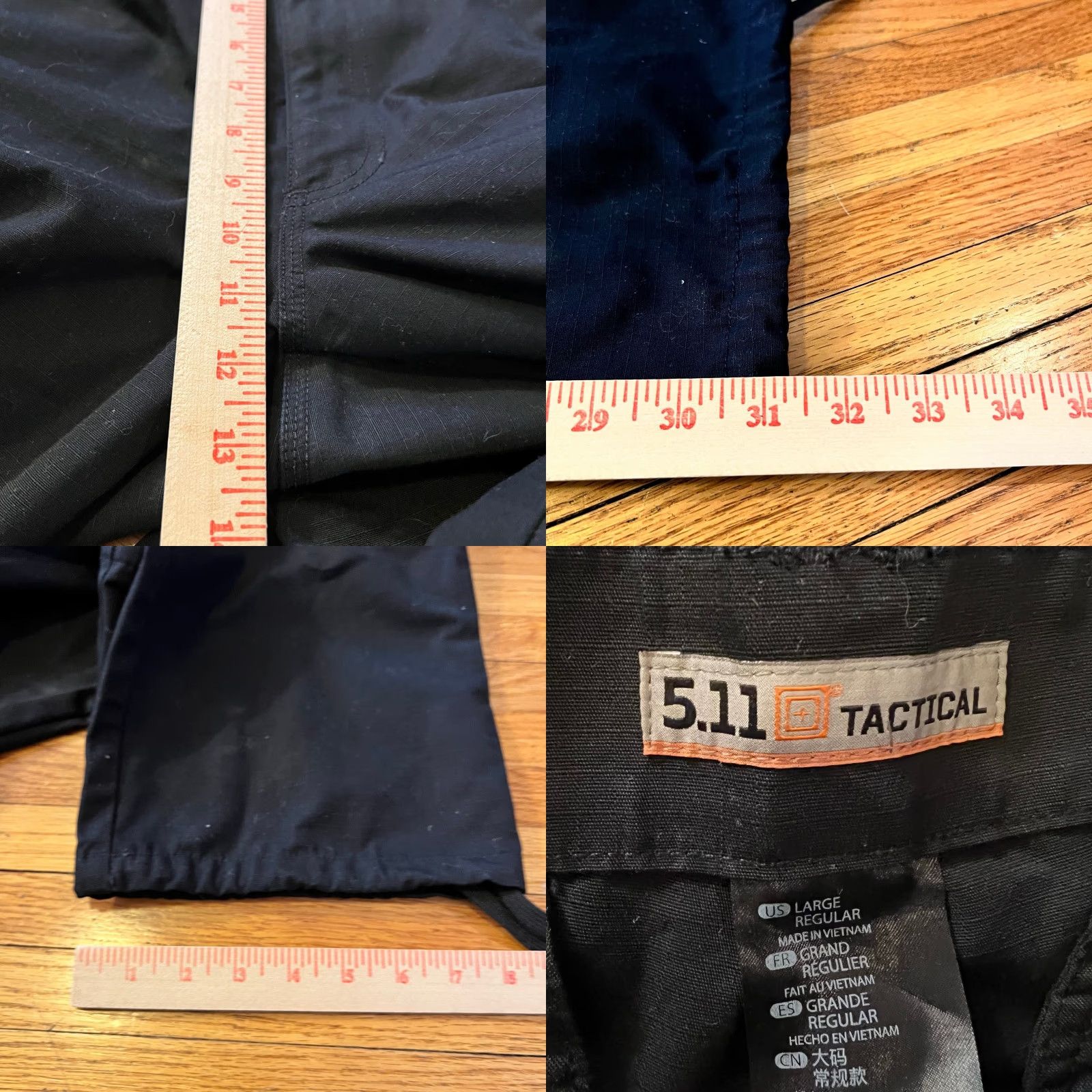 Vintage 5.11 511 Tactical Pants Cargo Mens Large TDU Adjustable Work Pants Black 31 in Inseam Size US 33 - 8 Thumbnail