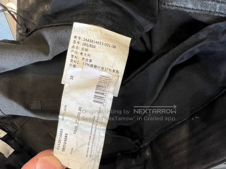 Givenchy Givenchy Black Ladies Leather Pants Size 37" - 4 Thumbnail