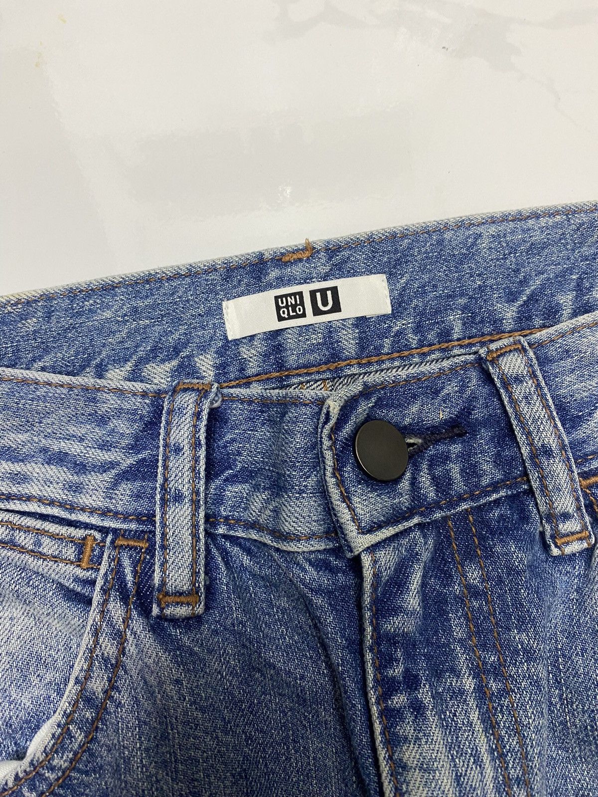 Undercover × Uniqlo 🔥RARE UNDERCOVER UNIQLO BAGGY WIDE DENIM JEANS Size US 29 - 7 Thumbnail