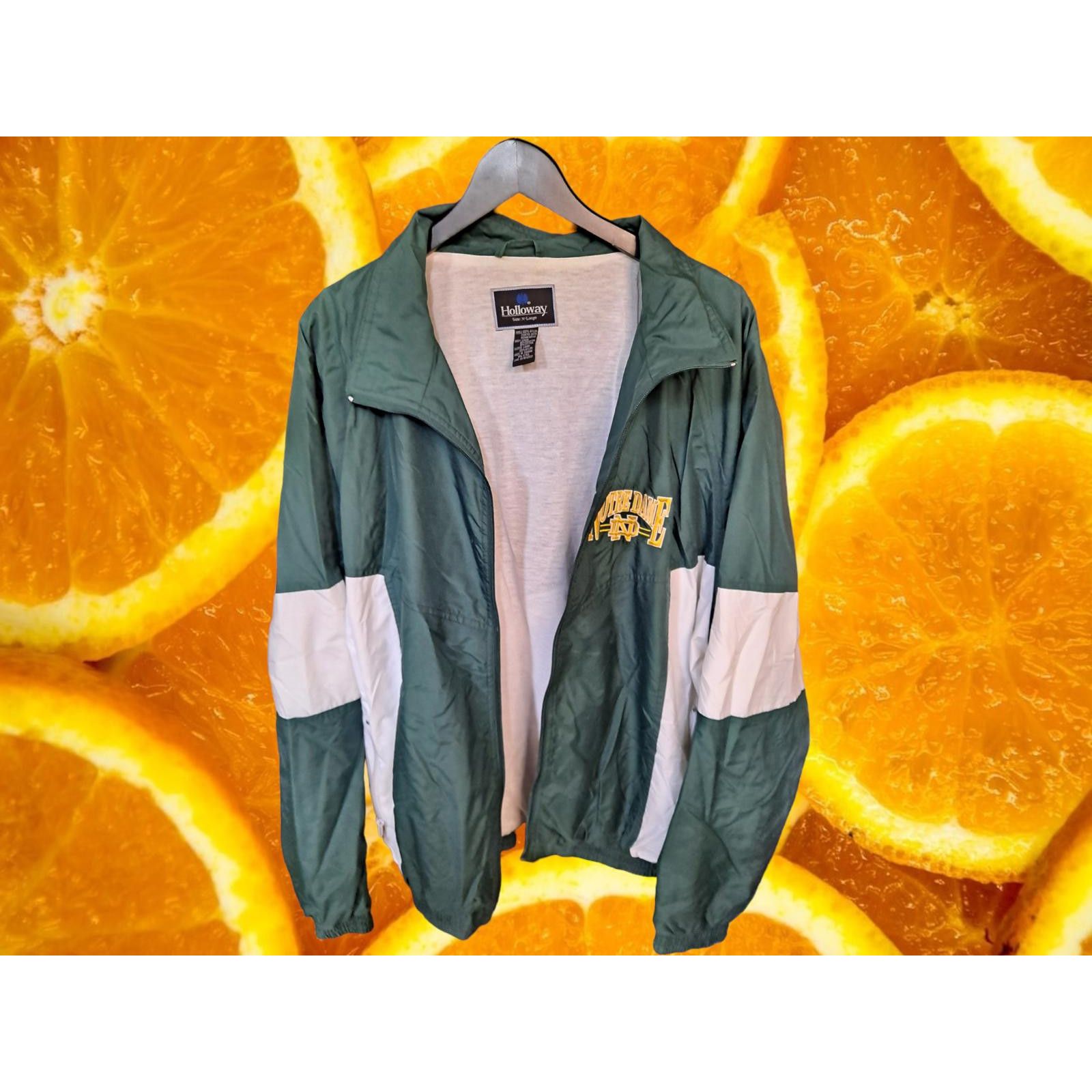 Holloway Notre Dame Holloway Full Zipper Green and White Jacket Size Size US XL / EU 56 / 4 - 5 Thumbnail