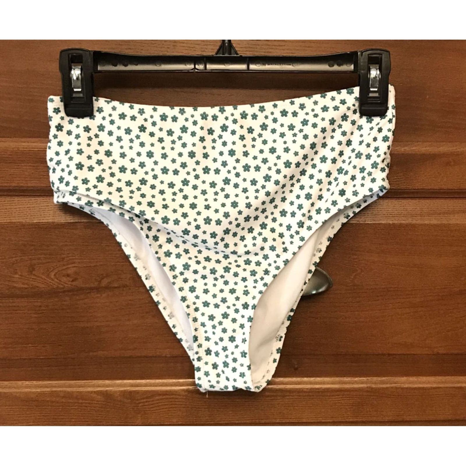 Shein SheIn Top Womens Green Bikini Jrs Med bottom piece white swimsuit K20 Size M / US 6-8 / IT 42-44 - 5 Thumbnail