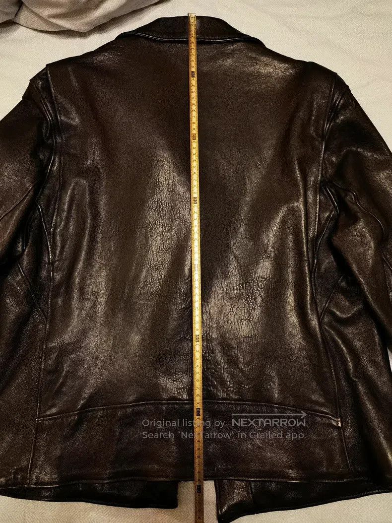 Schott Schott P213 Diagonal zipper motorcycle leather jacket Size US XL / EU 56 / 4 - 5 Thumbnail