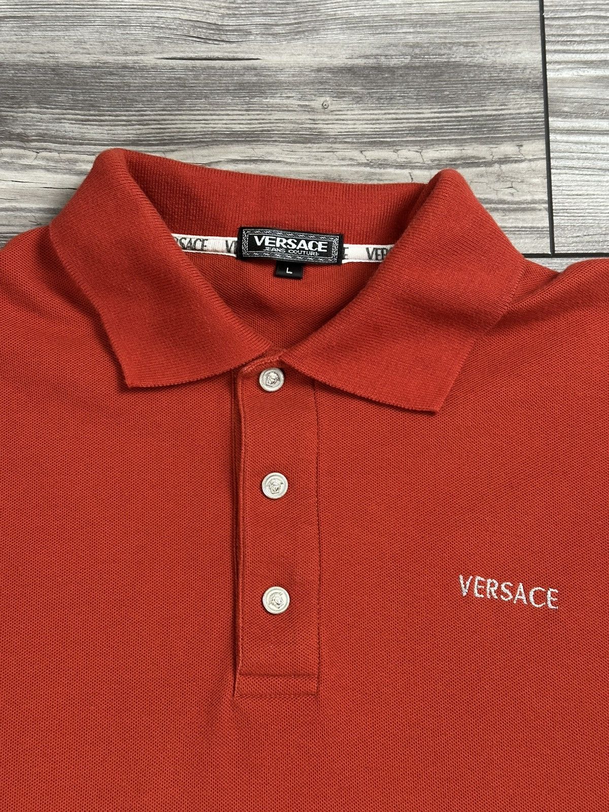 Versace Vintage Versace Jeans Couture Polo Shirt Size US L / EU 52-54 / 3 - 2 Thumbnail