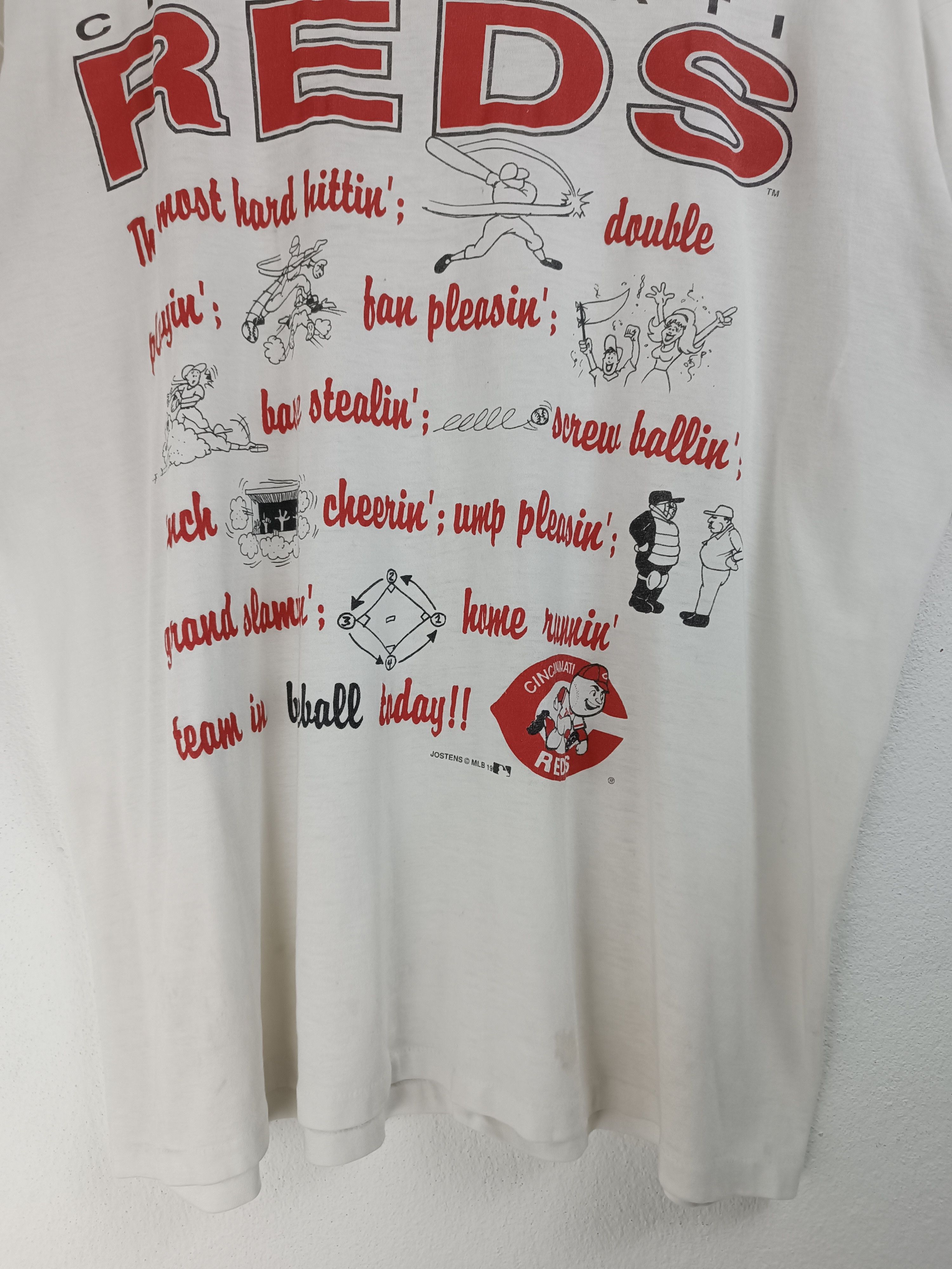 MLB THRASHED FADED VINTAGE 90'S CINCINNATI REDS HARD HITTIN MLB Size US XL / EU 56 / 4 - 9 Thumbnail