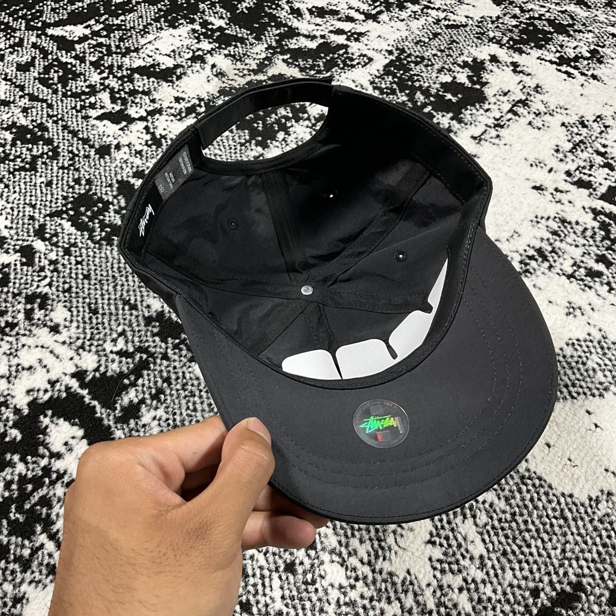 Stussy STUSSY NYLON REFLECTIVE CAP IN BLACK Size ONE SIZE - 4 Thumbnail
