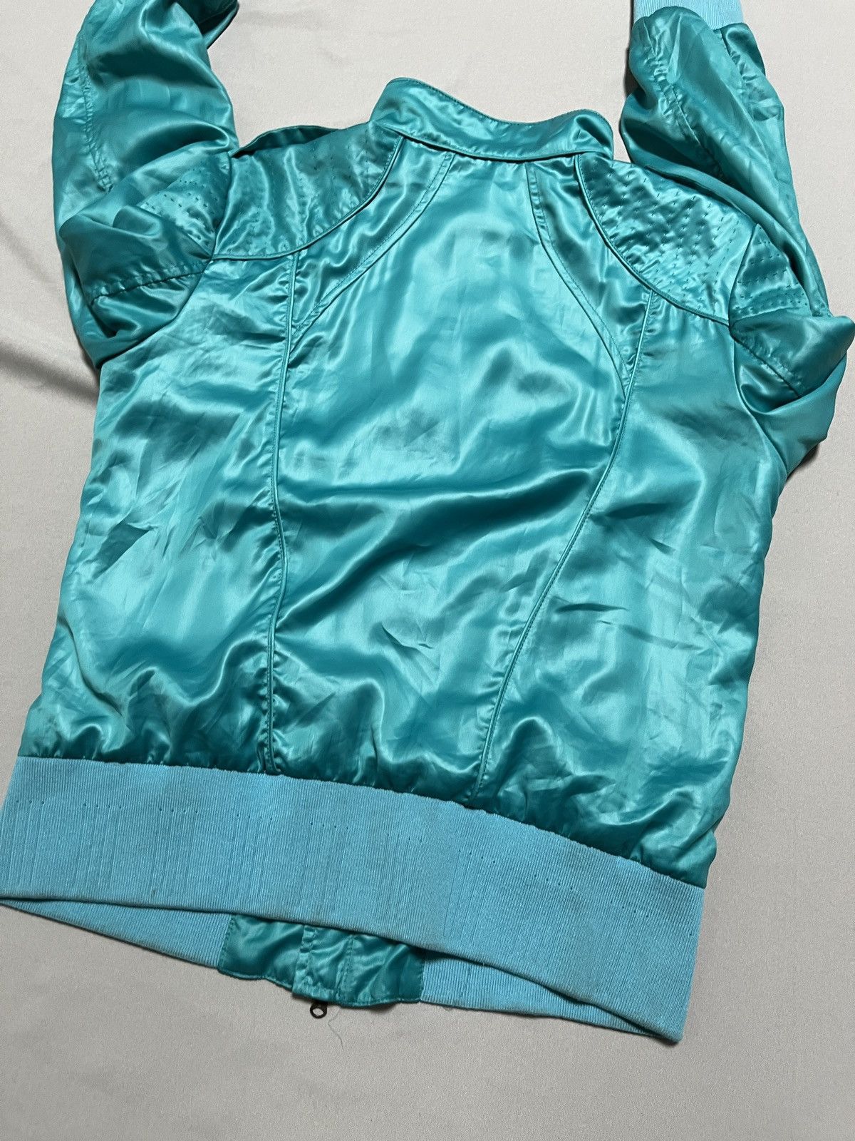 Diesel Diesel Turquoise Liquid Space Super Rare Bomber Jacket Size L / US 10 / IT 46 - 17 Thumbnail