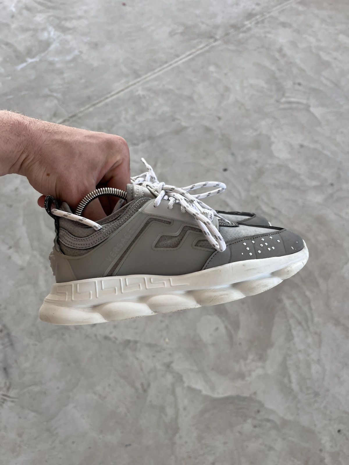 Versace Versace Chain Reaction Sneakers Baroque Medusa Logo Y2K Size US 5 / IT 35 - 3 Thumbnail