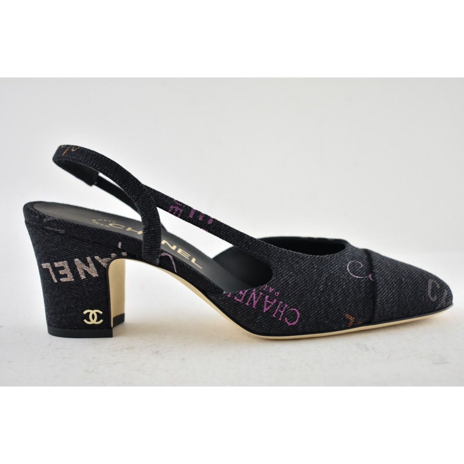 Chanel 22P Mademoiselle Coco Sling CC Slingback Sandal Heel 39 Size US 9 / IT 39 - 2 Thumbnail