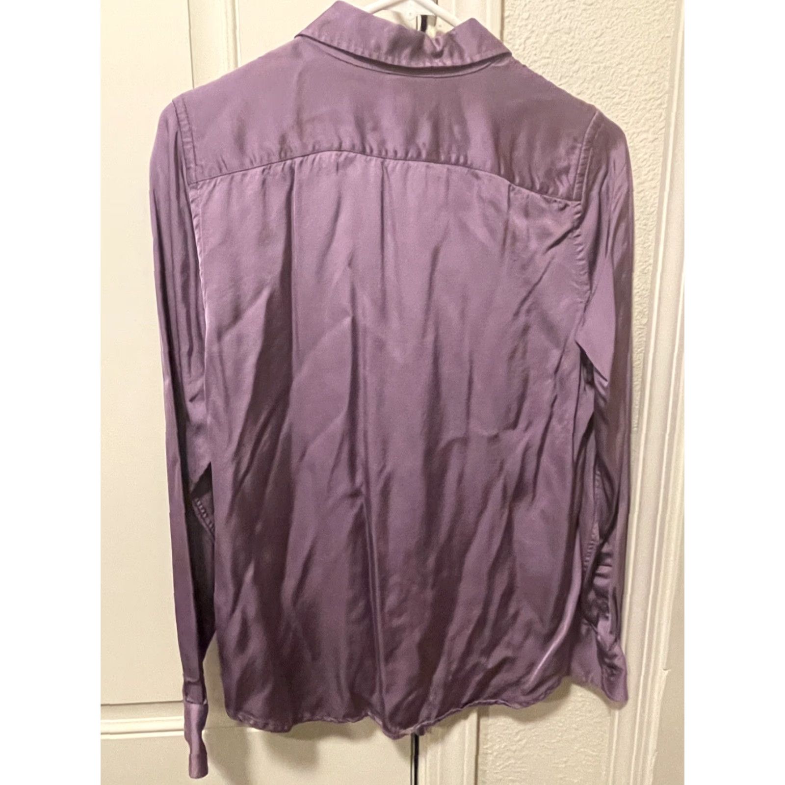 Ralph Lauren Lauren Ralph Lauren Blouse Women Purple Button Up M 100% Viscose SZ M Size M / US 6-8 / IT 42-44 - 4 Thumbnail