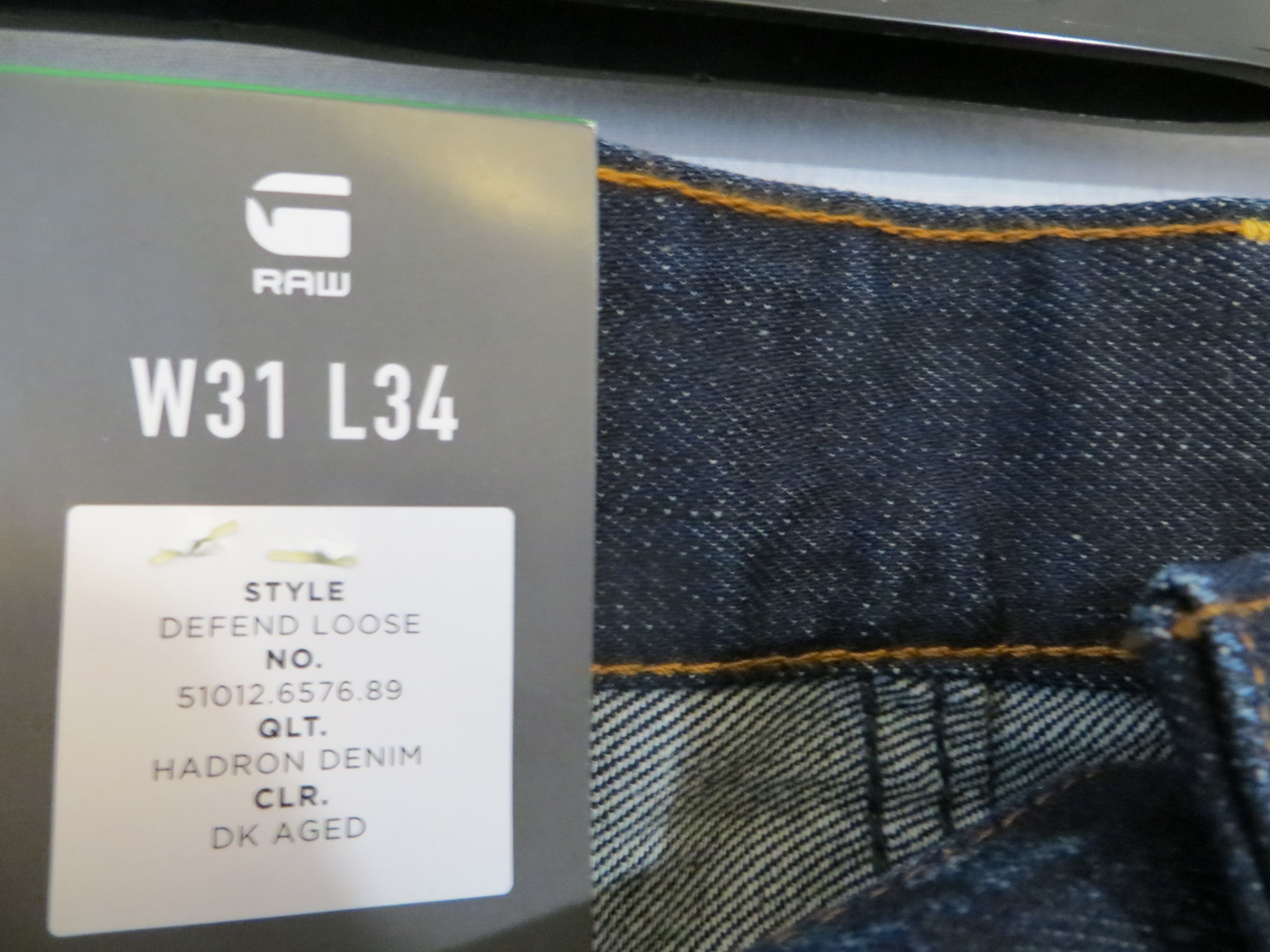 G-Star DEFEND LOOSE HADRON DENIM JEANS Size US 31 - 3 Thumbnail