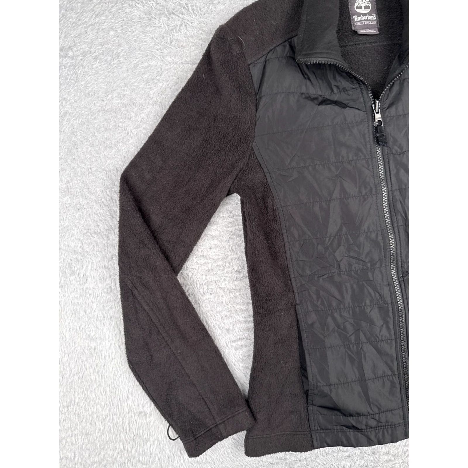 Timberland Timberland Jacket Womens S Black Full Zip Hooded Fleece Polyester Mock Neck READ Size S / US 4 / IT 40 - 3 Thumbnail