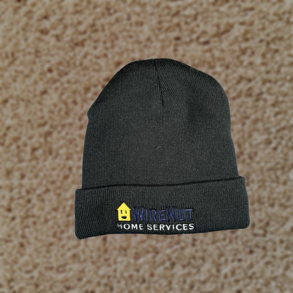 Port & Company Port & Company Beanie Mens One Size Black Lined Thermal Insulated Knit Wool Wirenut Home Services Embroidered Fold-Up Cuff Hat Size ONE SIZE - 1 Thumbnail