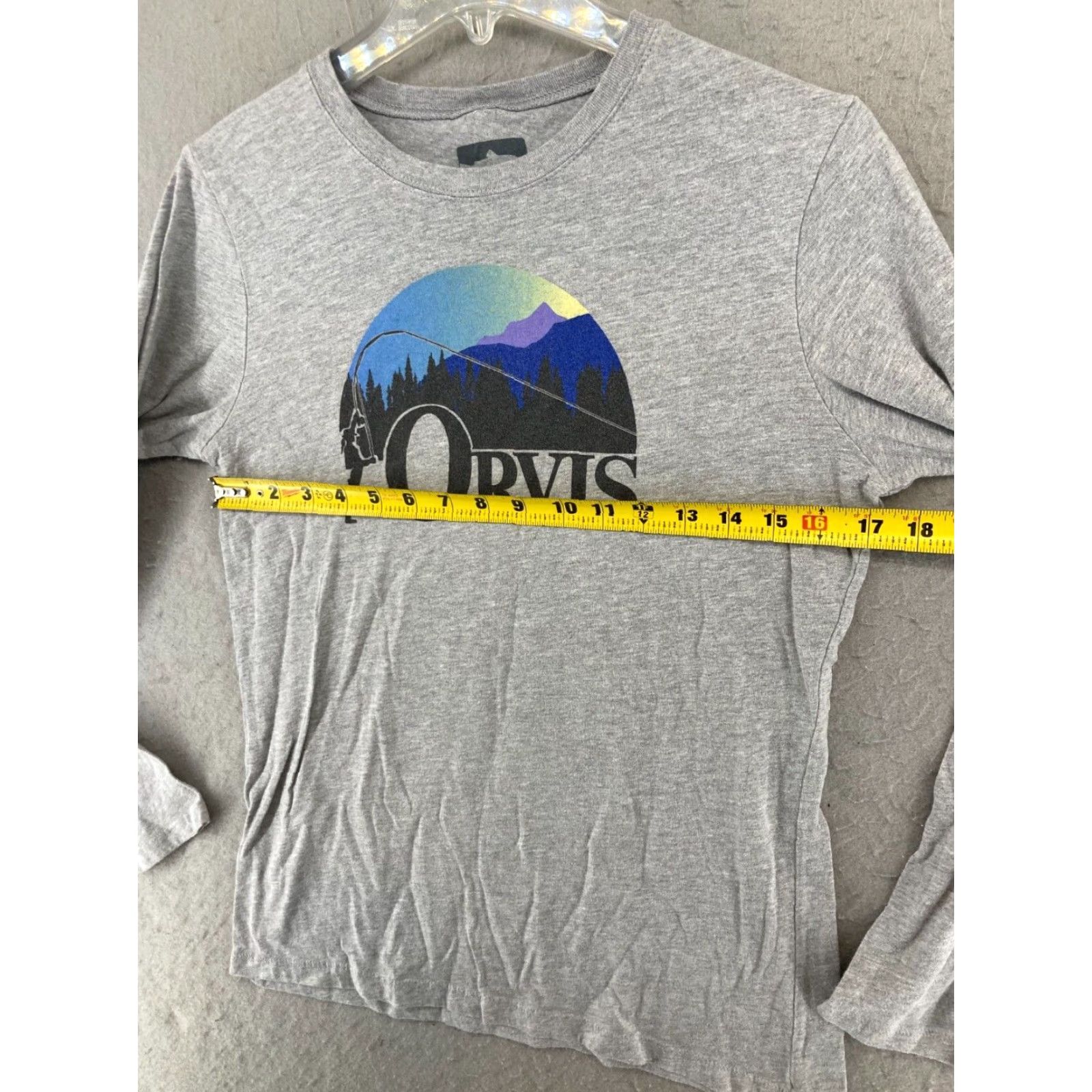 Orvis Orvis Mens Long Sleeve TShirt Medium Gray Logo Spellout Outdoor Size US M / EU 48-50 / 2 - 2 Thumbnail