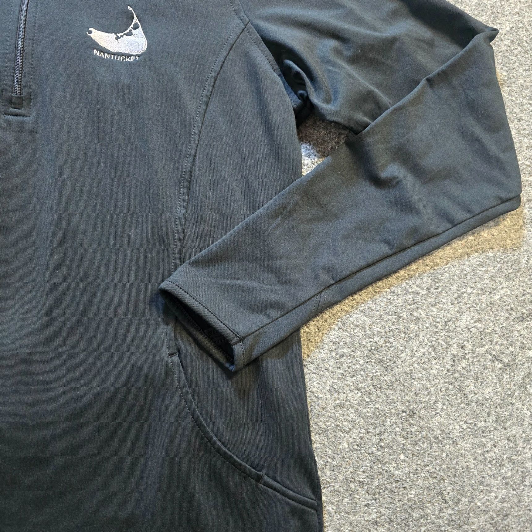 Vintage Nantucket Sweatshirt Womens Medium Black Sport-Tek 1/4 Zip Embroidery Athletic Size M / US 6-8 / IT 42-44 - 4 Thumbnail