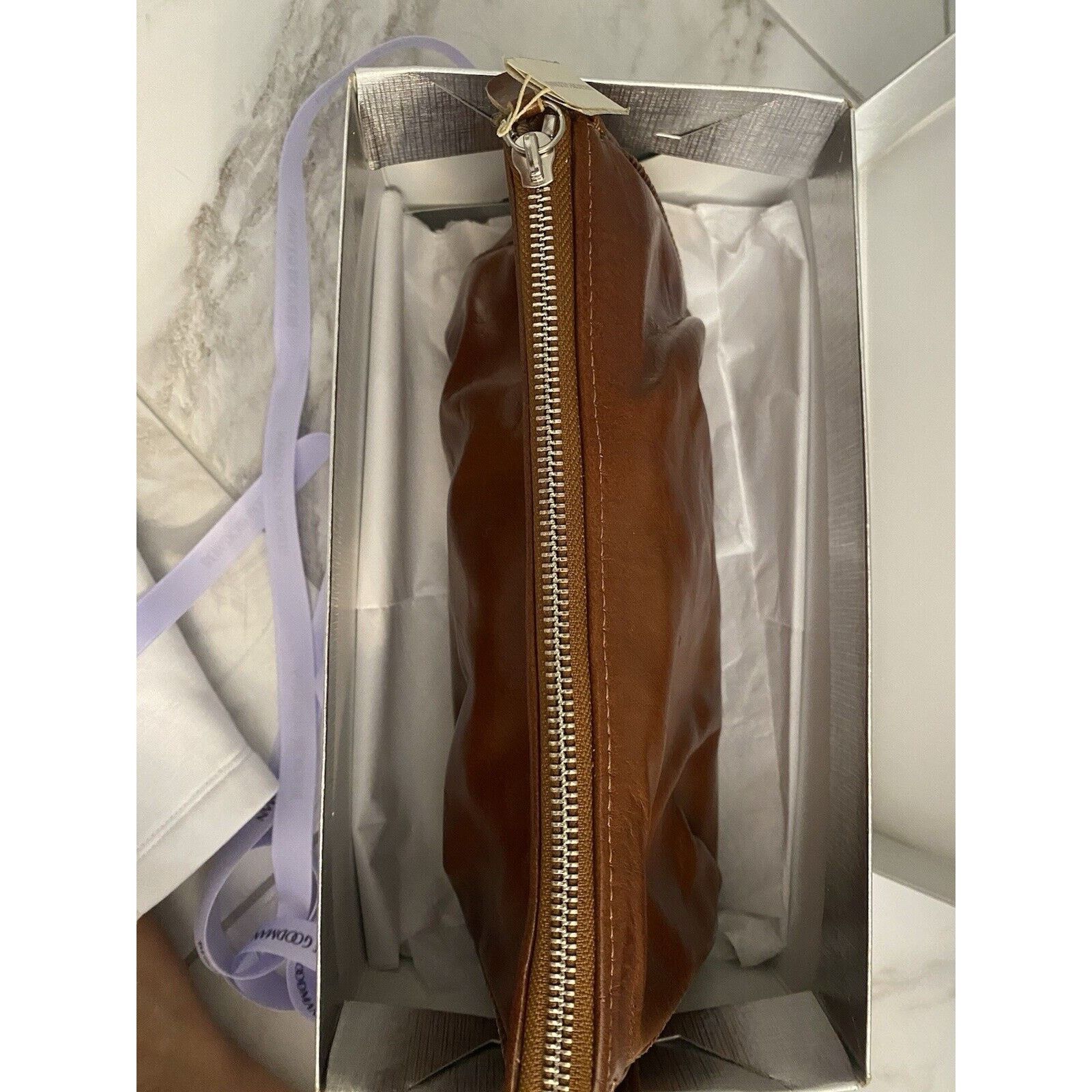 & Other Stories Lauren Merkin Clutch Chocolate Zip W/crisscross Piping NWT Size ONE SIZE - 14 Thumbnail
