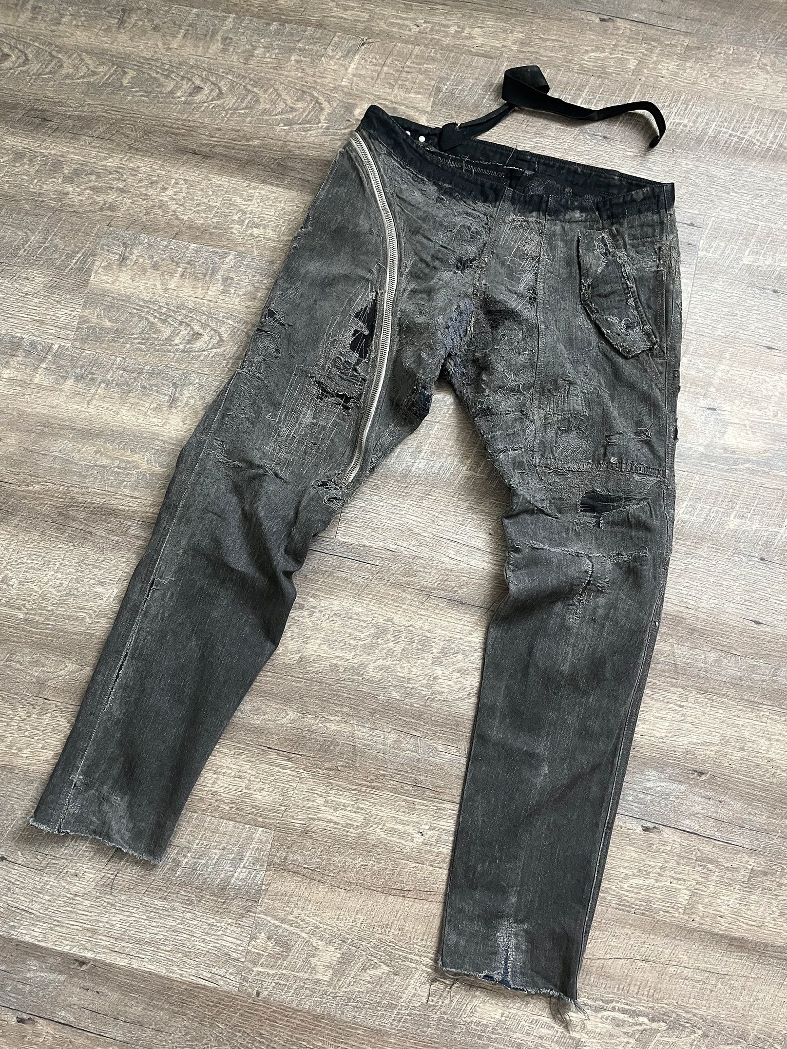 Rick Owens SS09 Rick Owens Hogwash Patchwork Denim Aircuts Size US 33 - 20 Thumbnail