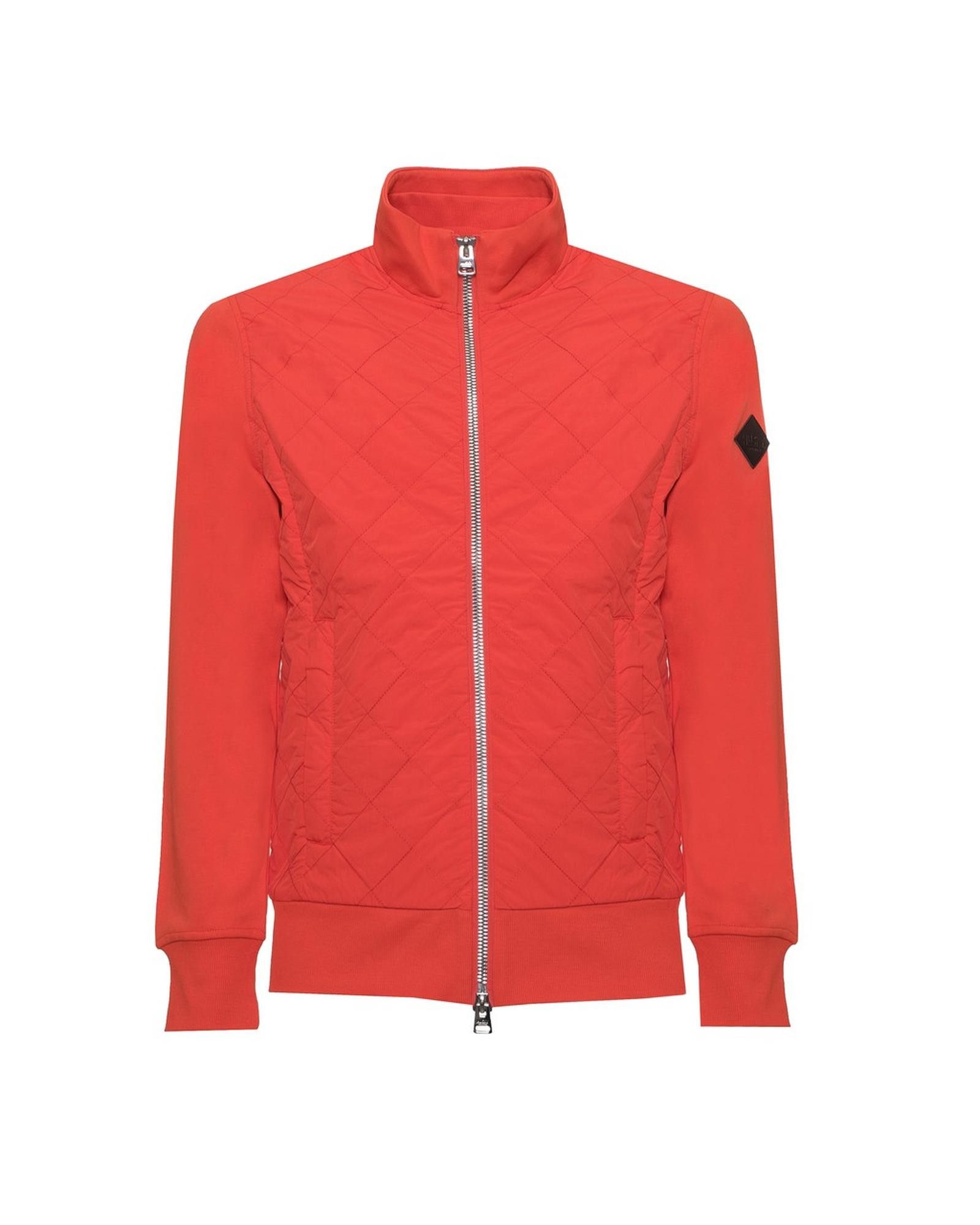 image of Husky Cotton Blend Bomber Jacket With Turtleneck in Orange, Men's (Size Medium)