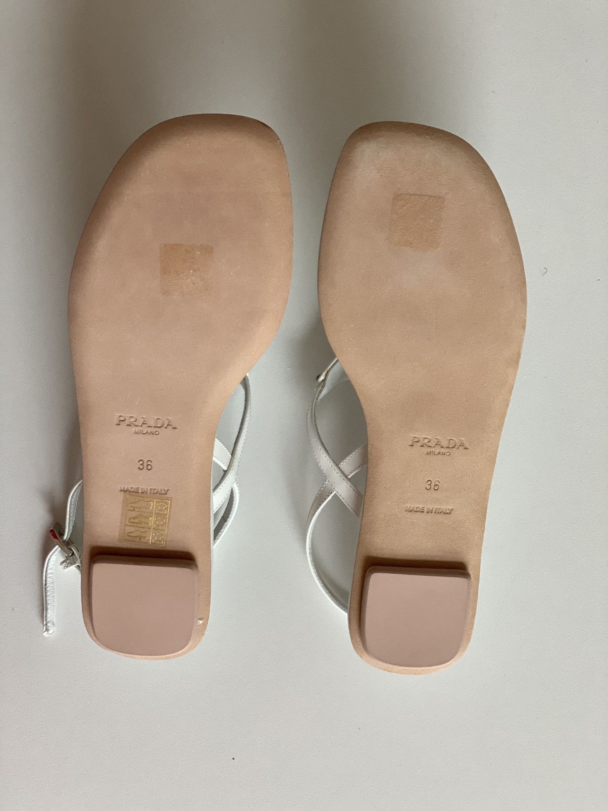 Prada Prada Leather Thong Sandals Size US 6 / IT 36 - 2 Thumbnail
