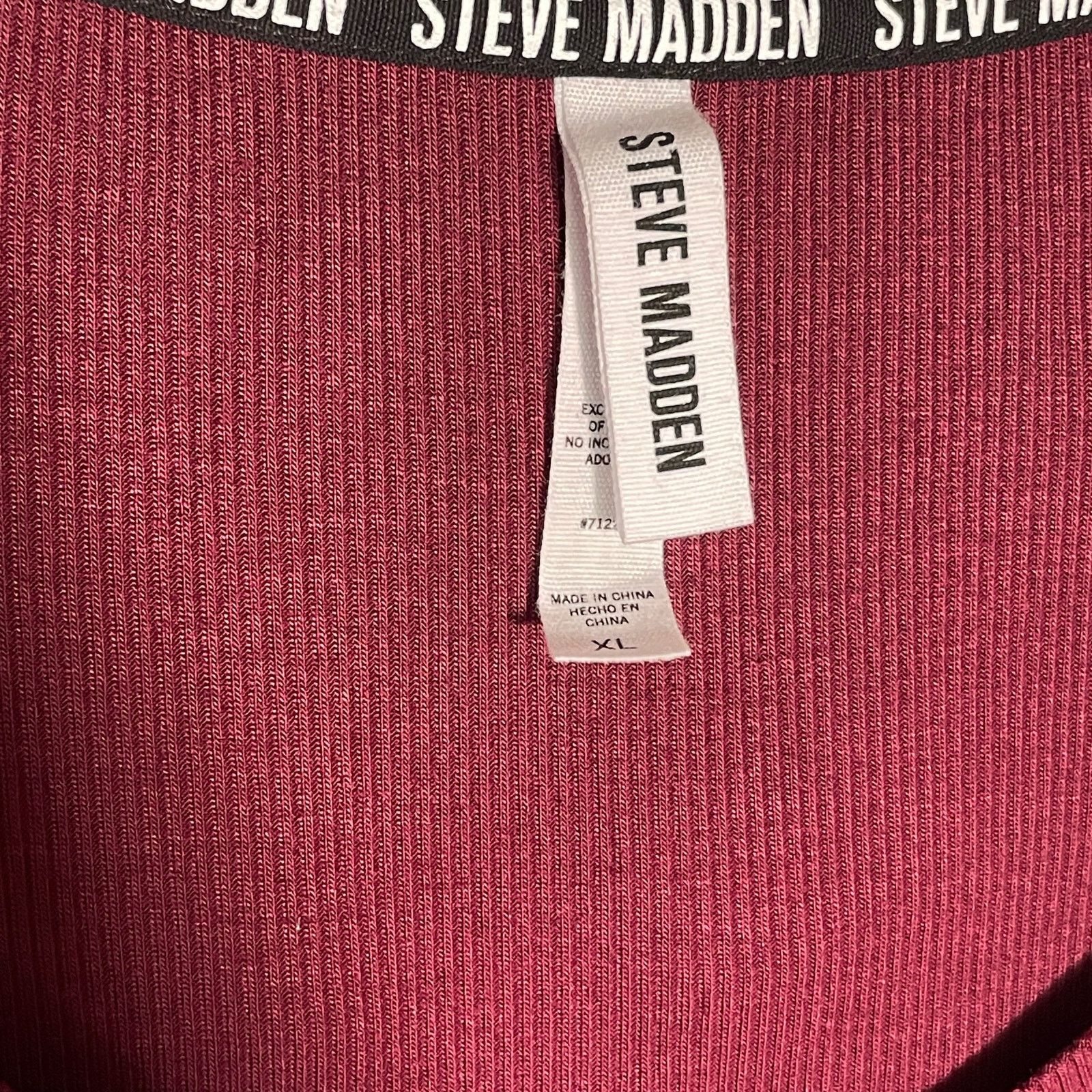 Steve Madden Steve Madden Women's Ribbed Sleep Tee/pants set red XL Size 34" / US 12 / IT 48 - 11 Thumbnail