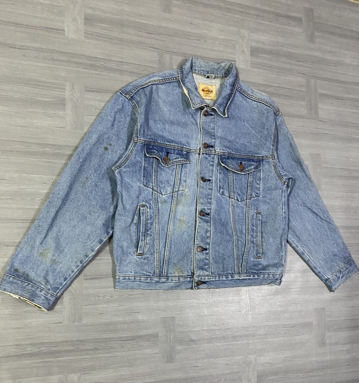 Hard Rock Cafe Vintage Hard Rock Cafe Atlanta Save The Planet Denim Jacket Size US L / EU 52-54 / 3 - 13 Thumbnail