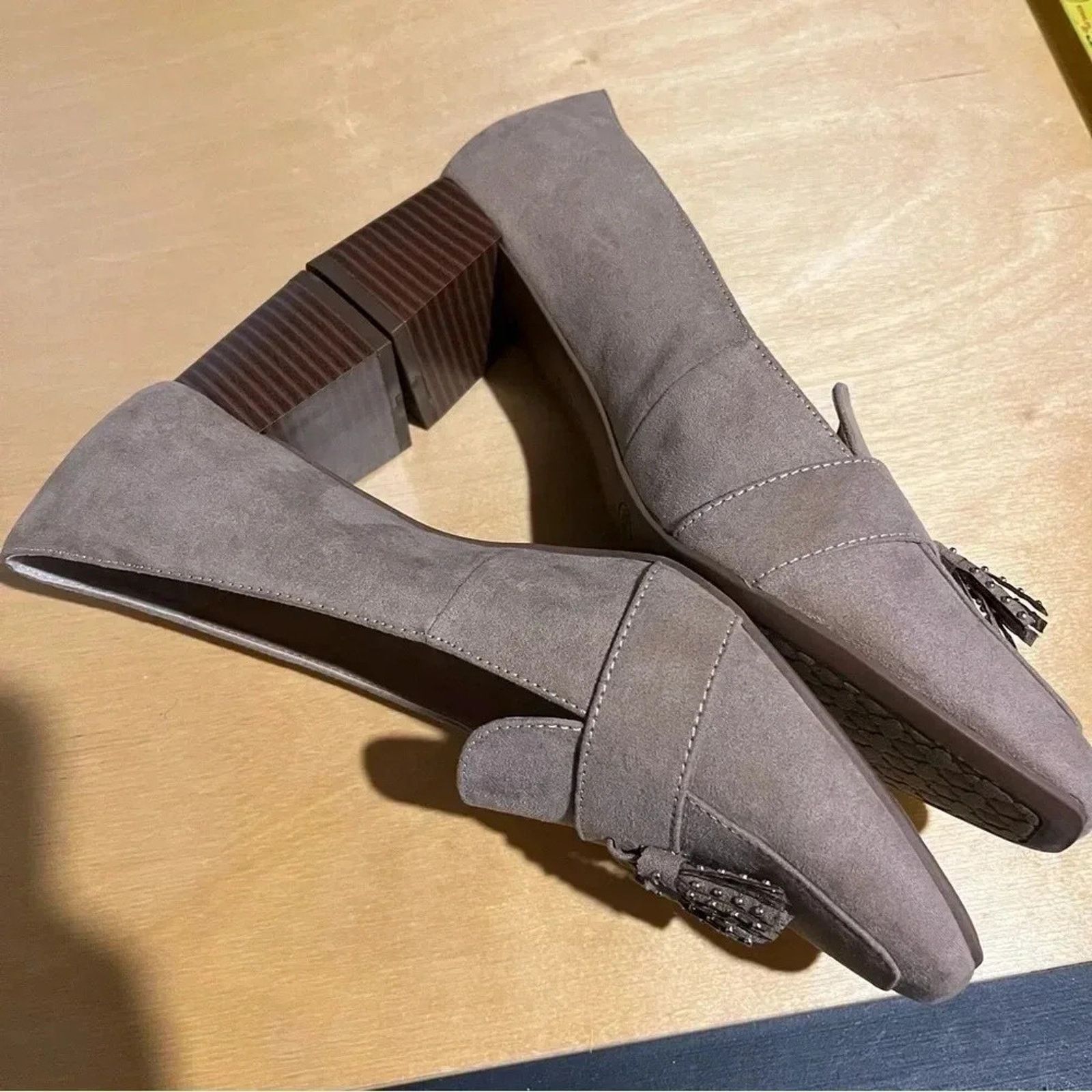 Other Kelly & Katie Beeka Tan Mules Loafers 9.5 Shoes Block Heel Size US 9.5 / IT 39.5 - 11 Thumbnail