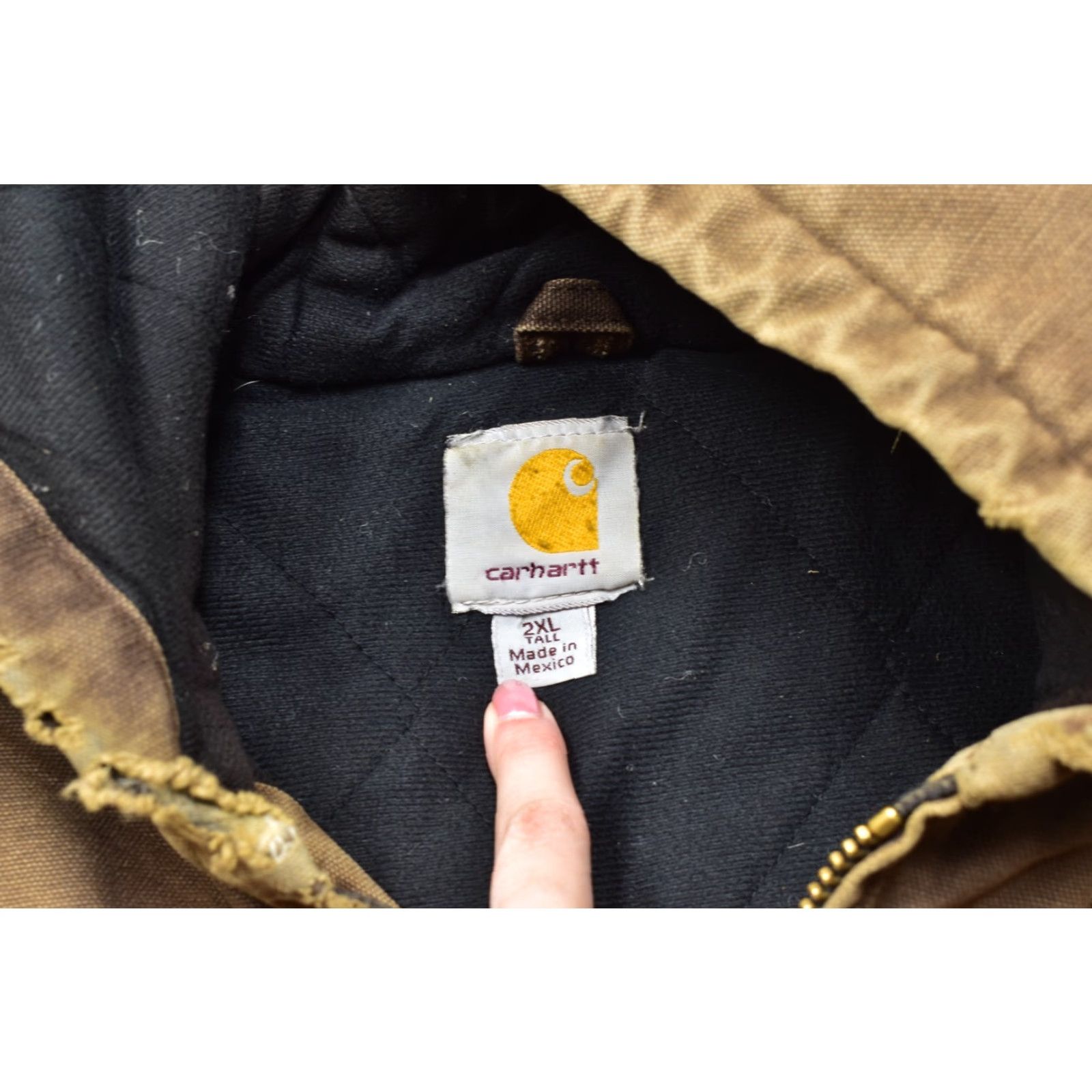 Carhartt VINTAGE Carhartt J130 DKB Quilted Flannel Lined Sandstone Active Jacket 2XL Tall Brown Size US XXL / EU 58 / 5 - 4 Thumbnail