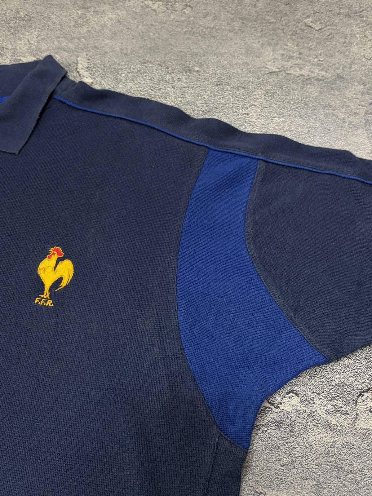 Nike Vintage Nike Team France Rugby F.F.R. Polo Shirt Navy Blue Size US XL / EU 56 / 4 - 6 Thumbnail