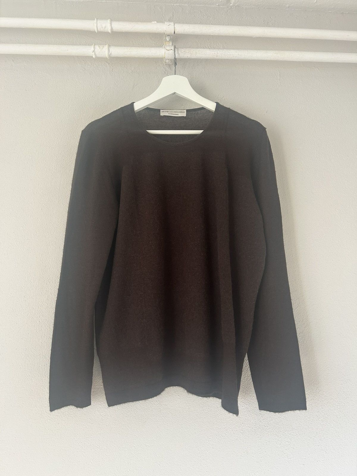 Brunello Cucinelli Brunello Cucinelli Brown 100% Cashmere Sweater (XL - XXL) Size XL / US 12-14 / IT 48-50 - 1 Thumbnail