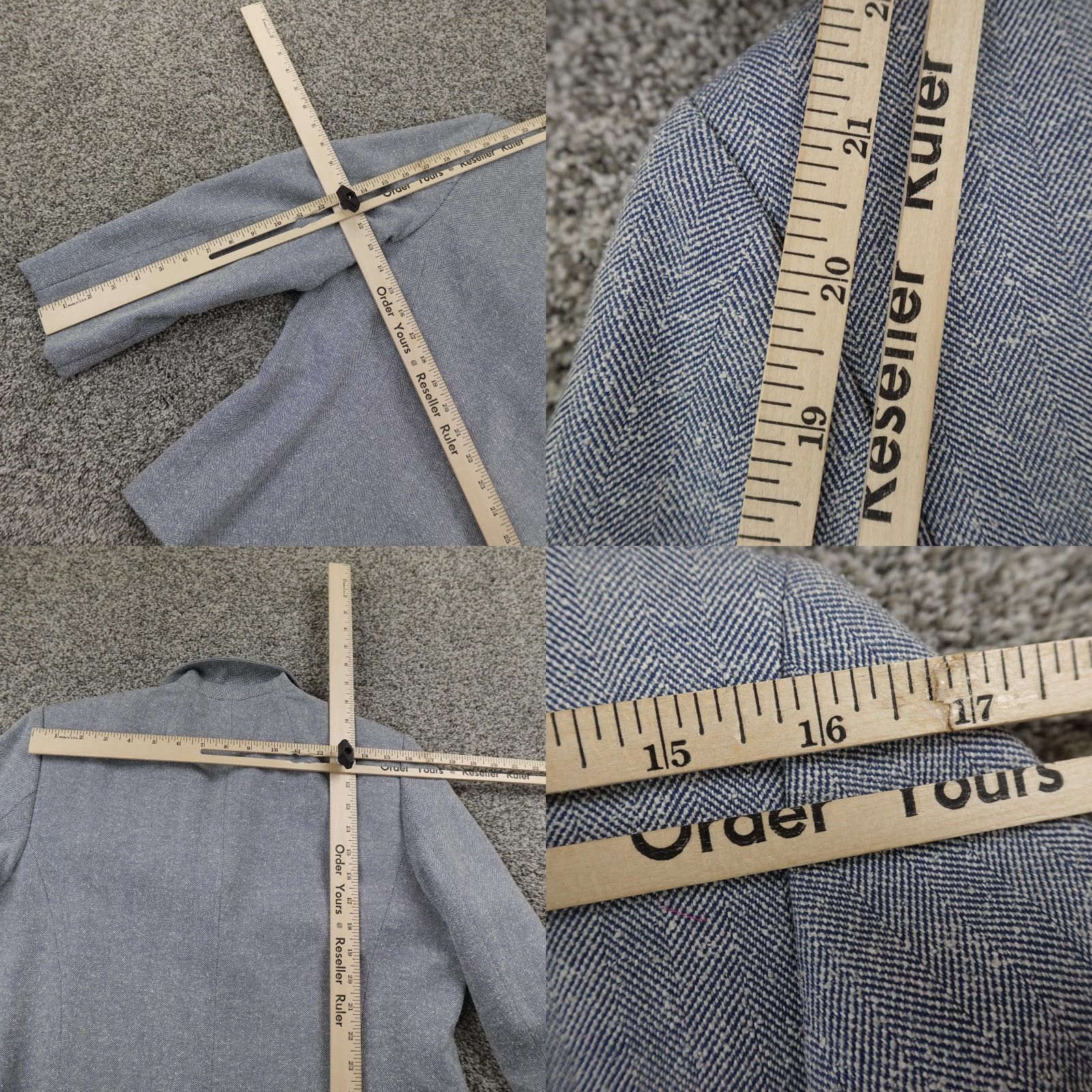 Pendleton VINTAGE Pendleton Suit Womens 10 Blue Wool Silk Herringbone Skirt Jacket Set USA Size 32" / US 10 / IT 46 - 11 Thumbnail