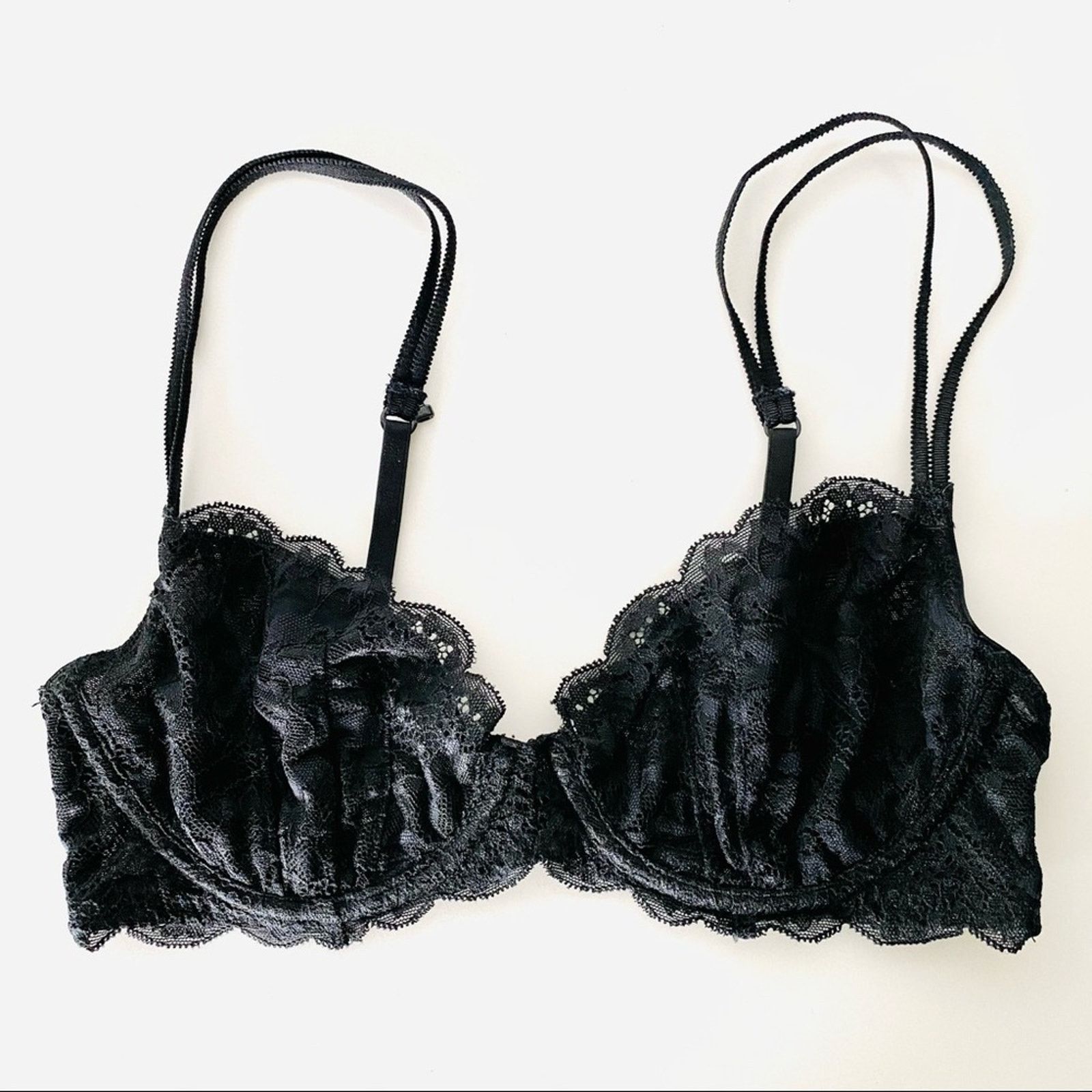 Victoria's Secret NEW VS VICTORIAS SECRET PINK Black Lace Unlined Demi ...