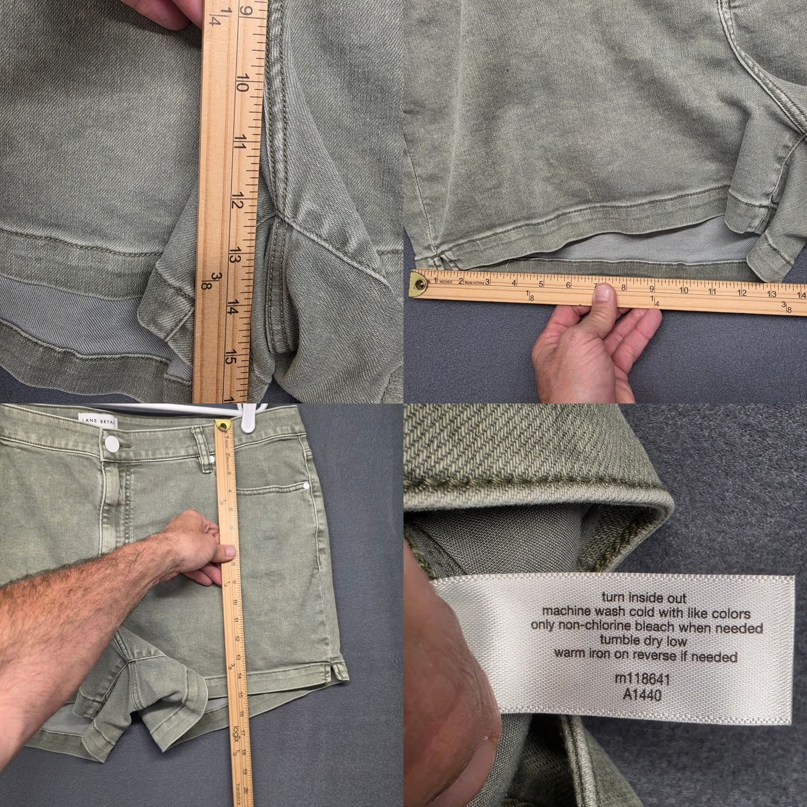 Vintage Lane Bryant Womens Size 26 Mid Rise Signature Midi Short Flex Magic Waistband Green Size 26" / US 2 / IT 38 - 8 Thumbnail