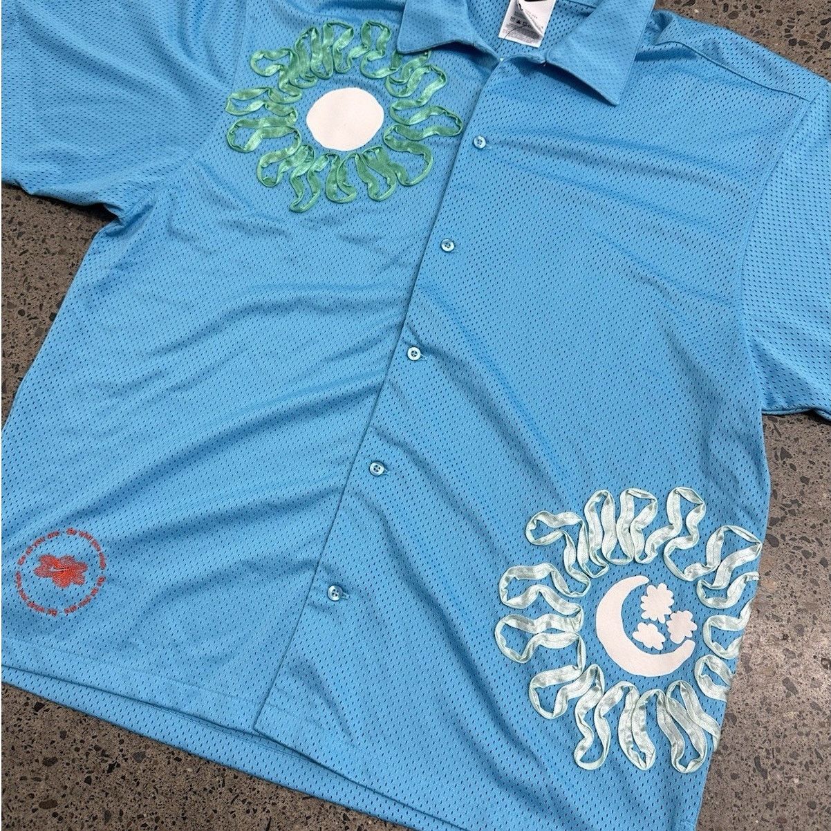 Nike New L Nike Sportswear Uphoria Project Mesh Floral Blue Shirt Size US L / EU 52-54 / 3 - 2 Thumbnail
