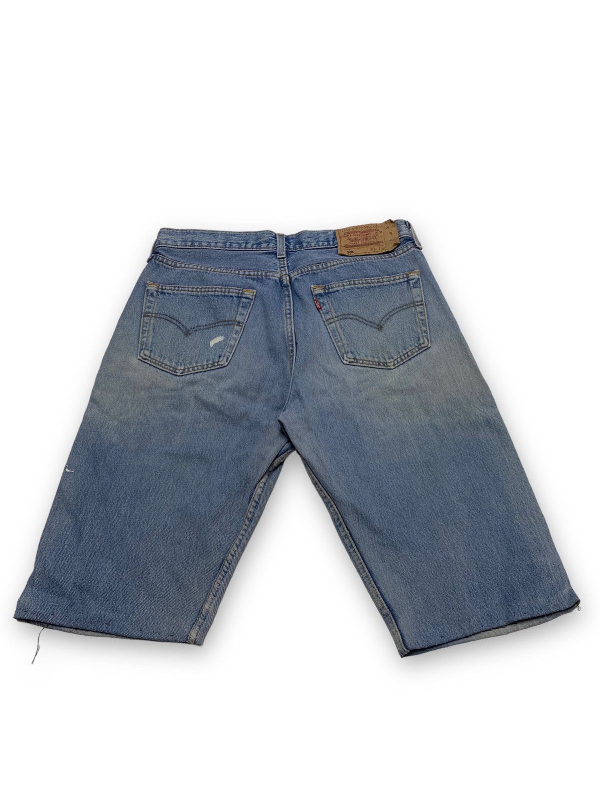 Levi's Vintage Clothing 90s Vintage LEVI'S Light Blue Denim Distressed Shorts Size US 31 - 8 Thumbnail