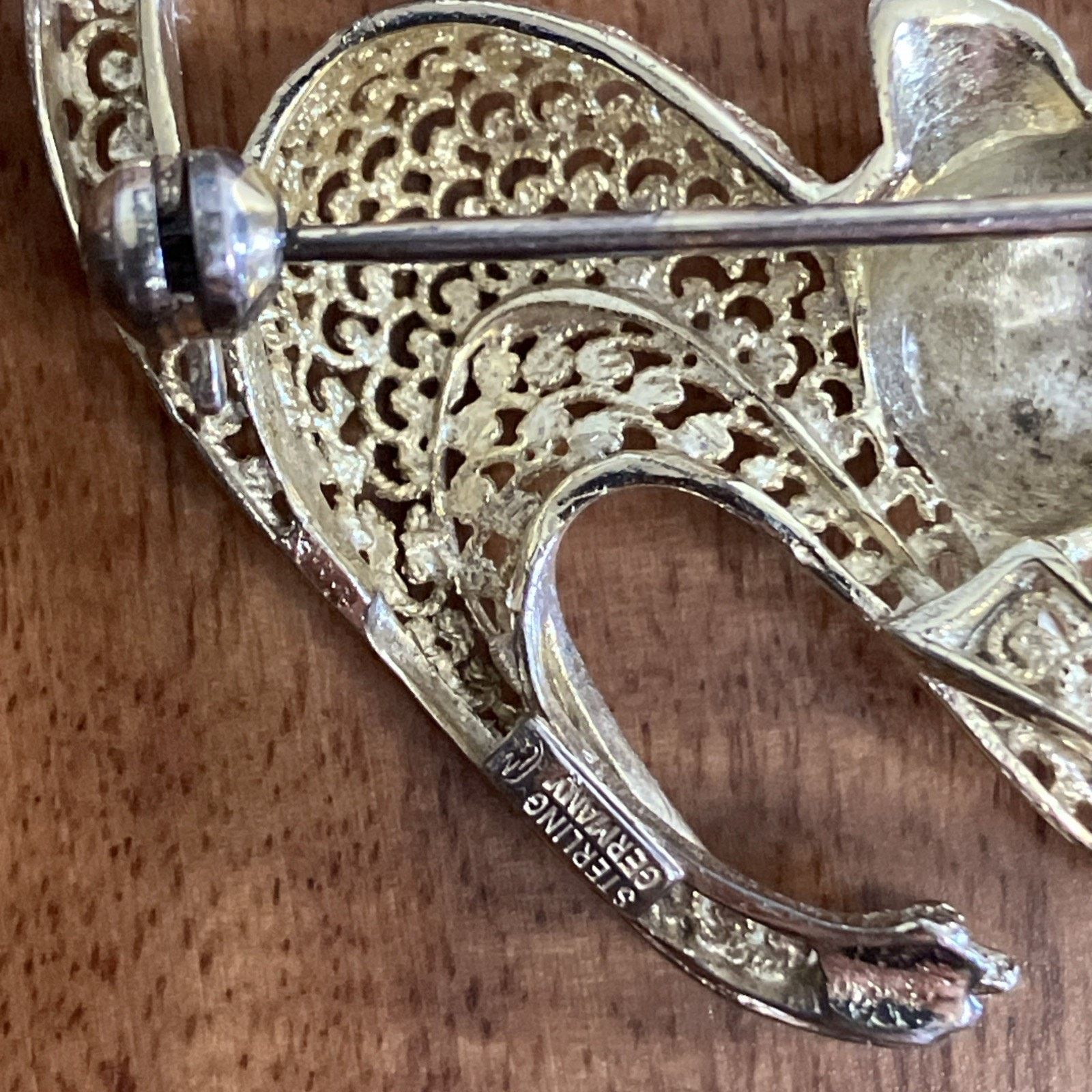 Other Vtg Scaredy Cat Sterling Silver Filigree Brooch Pin Germany Size ONE SIZE - 8 Thumbnail