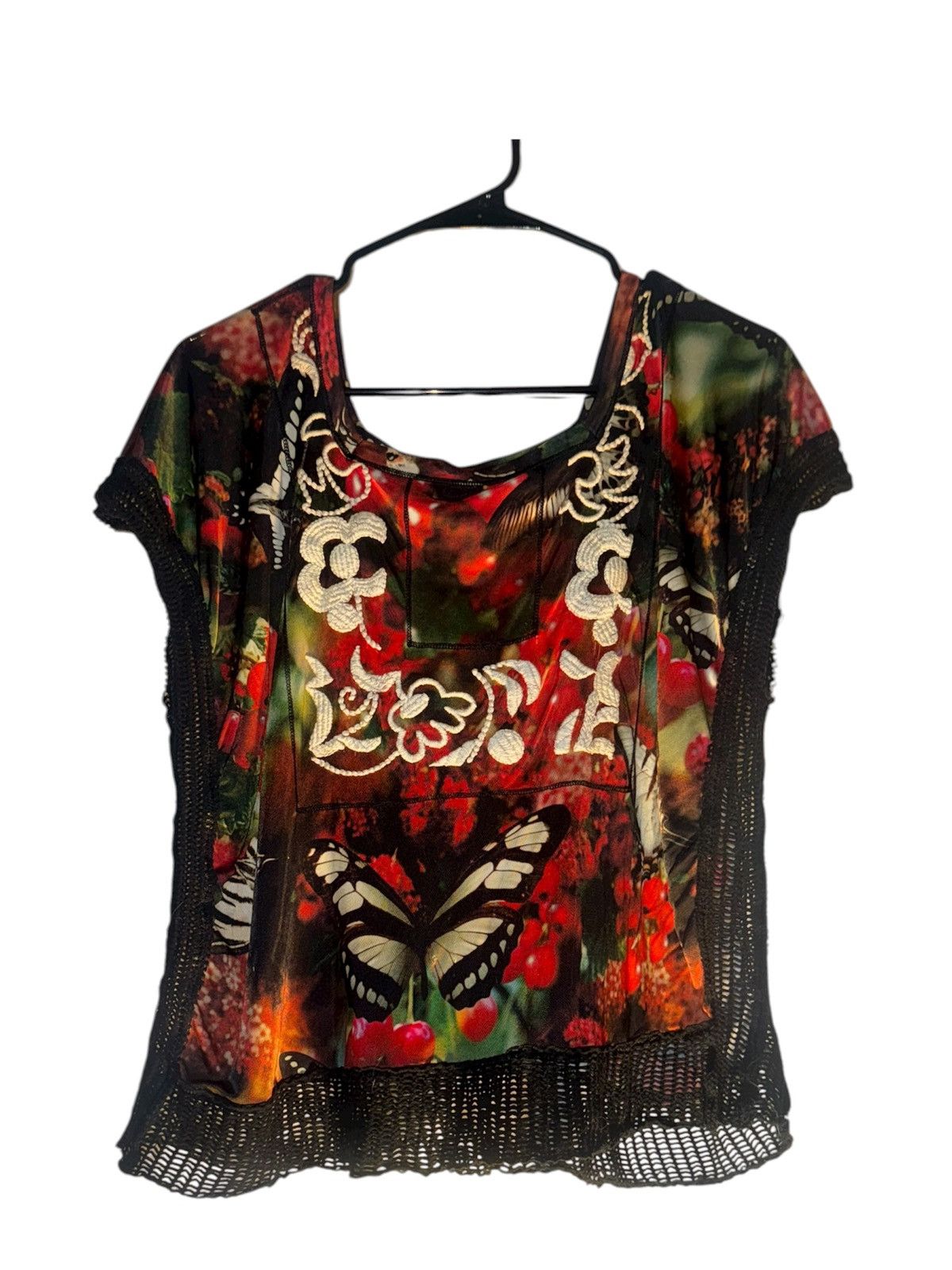 Jean Paul Gaultier Butterfly Printed Blouse