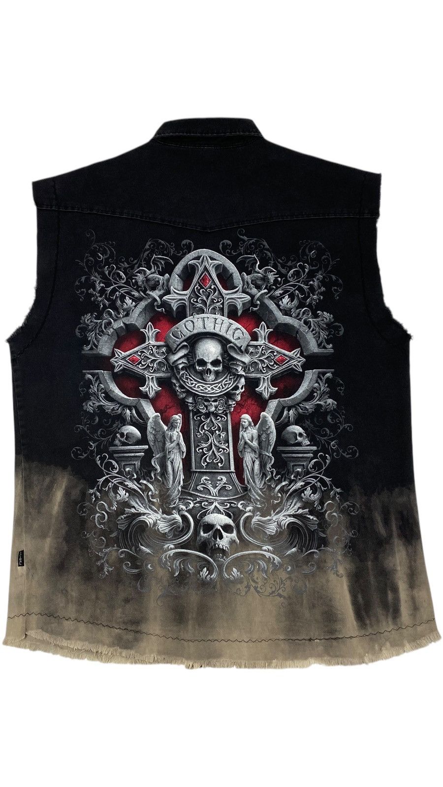 Other Vintage Y2K Gothic Crosses Skulls Angels Funeral Vest Shirt Size US XXL / EU 58 / 5 - 1 Thumbnail