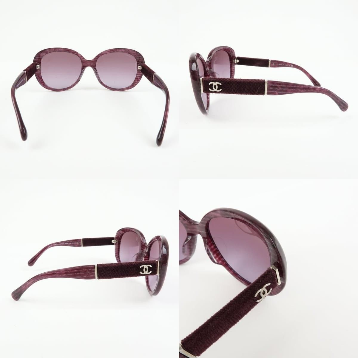 Chanel Chanel CC Logo Plastic Sunglasses Purple Size ONE SIZE - 3 Thumbnail
