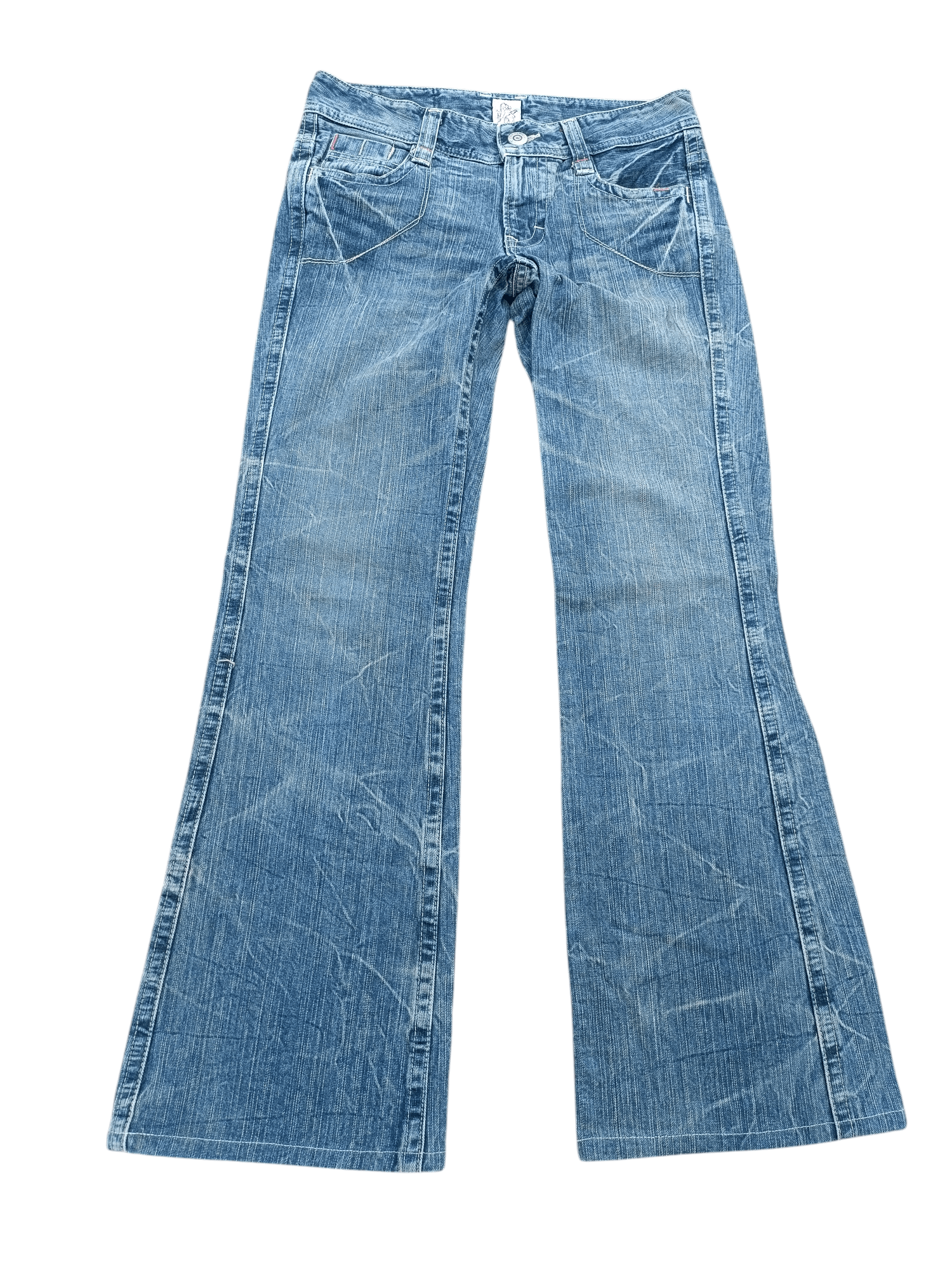 Designer × Japanese Brand FLARED C-Seventeen Bootcut Whiskers Faded Denim Pants Size S Size 30" / US 8 / IT 44 - 3 Thumbnail