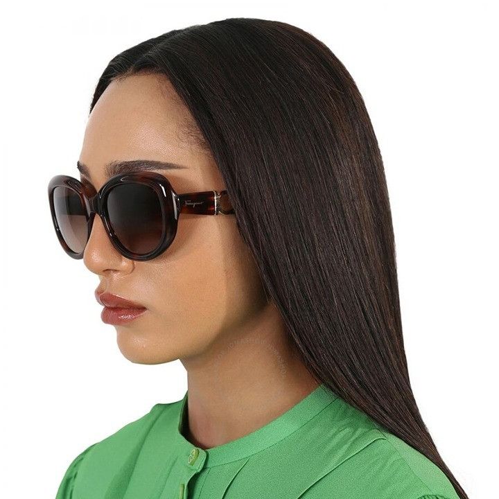 Salvatore Ferragamo Salvatore Ferragamo SF727S 214 Sunglasses Havana Butterfly Size ONE SIZE - 2 Thumbnail