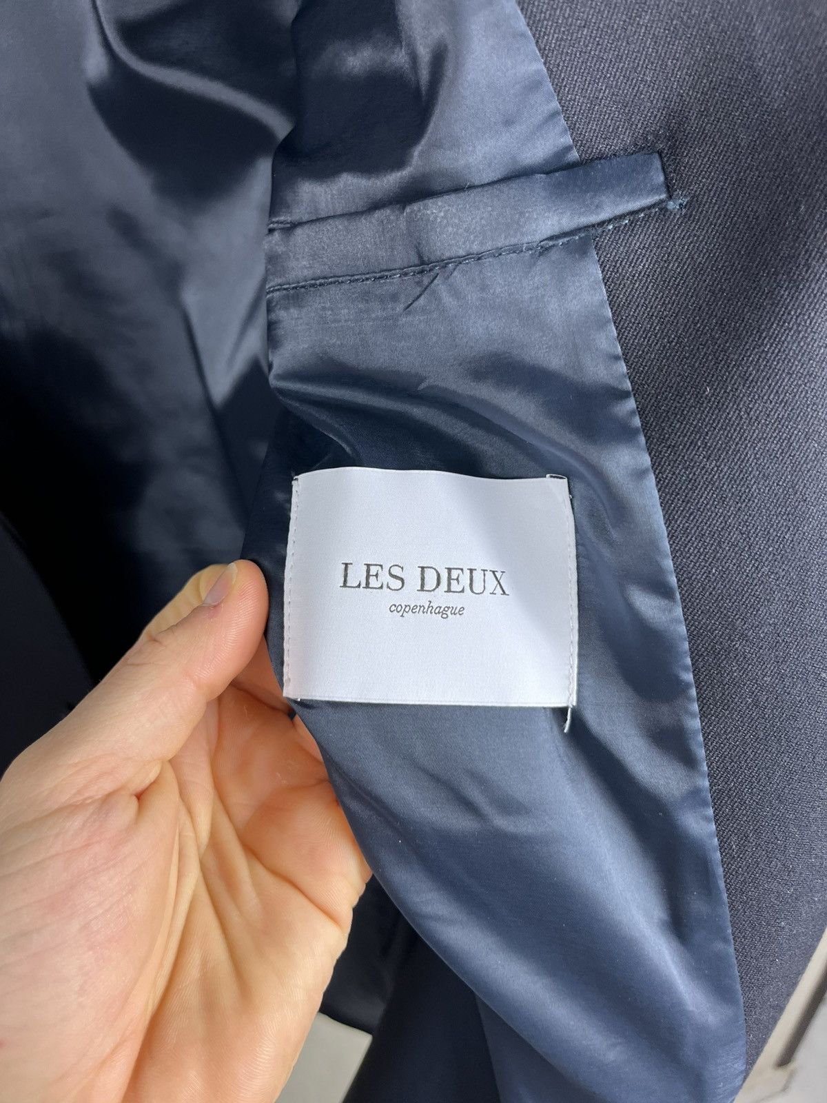 Designer × Les Deux Les Deux Copenhagen Como Blazer jacket navy luxury old money Size US XL / EU 56 / 4 - 14 Thumbnail