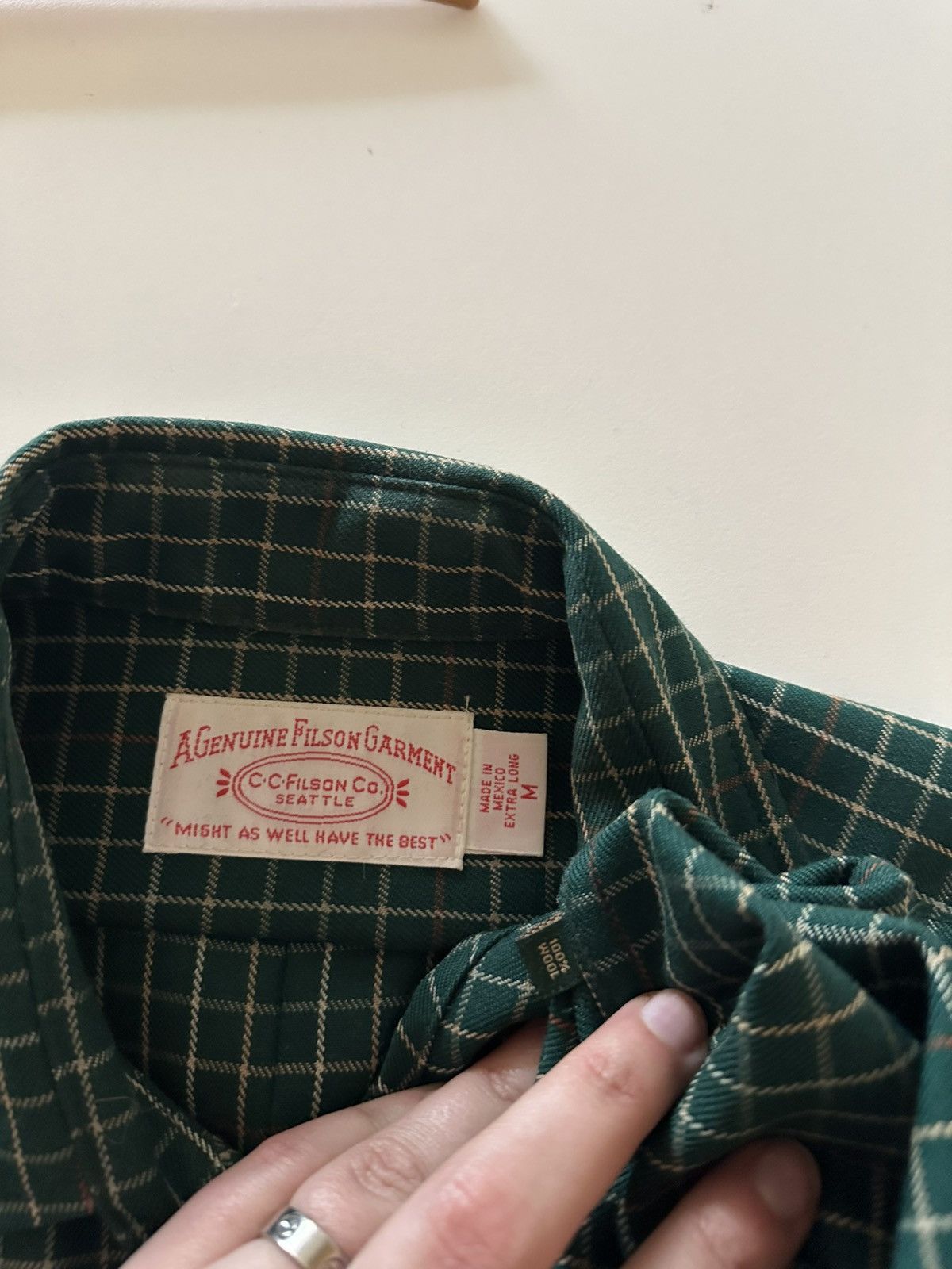 Filson Vintage Filson Northwest Wool Long Sleeve Shirt Green Plaid Size US M / EU 48-50 / 2 - 6 Thumbnail