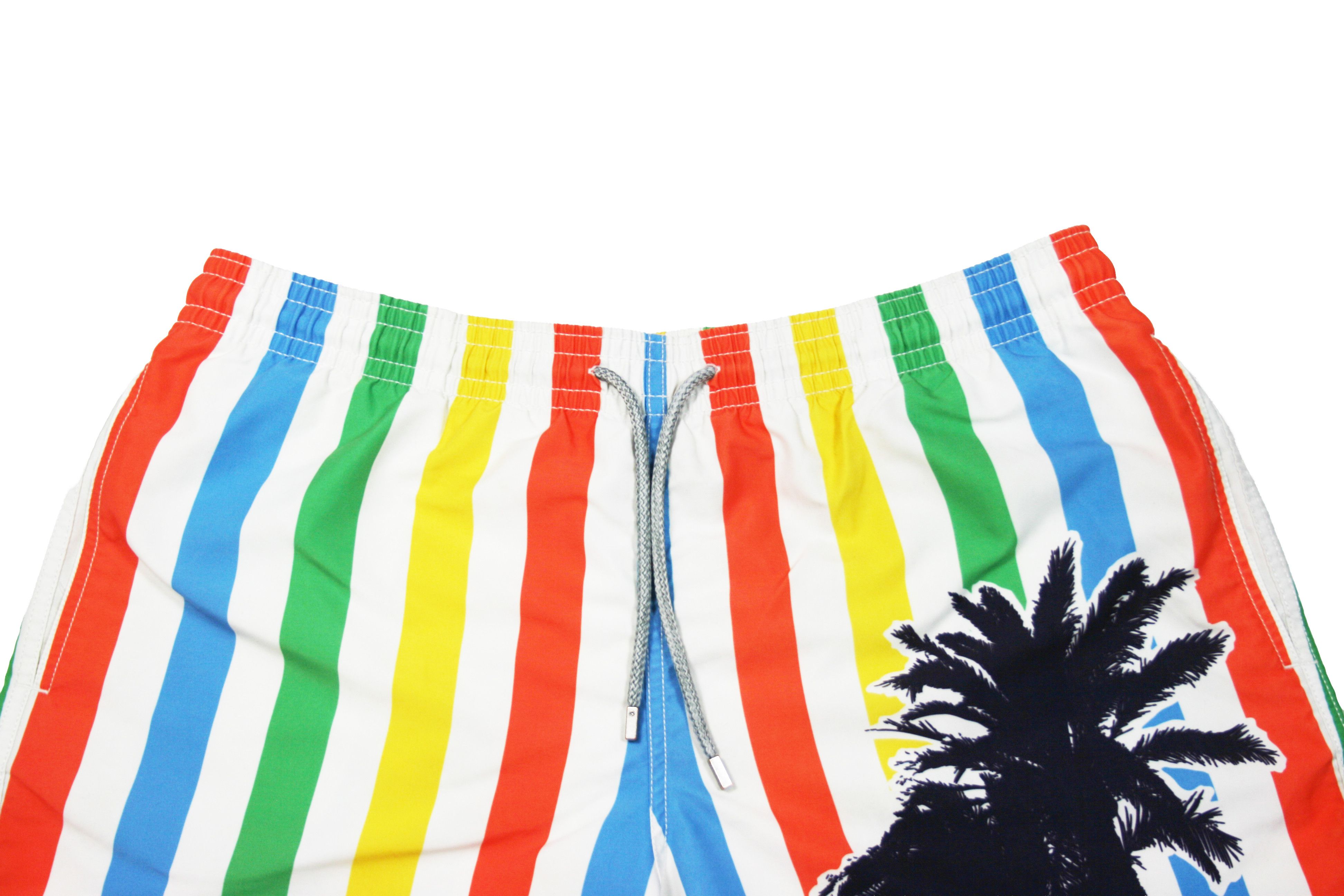 Vilebrequin Striped Palm Printed Swim Shorts XXL Size Size US 38 / EU 54 - 3 Thumbnail