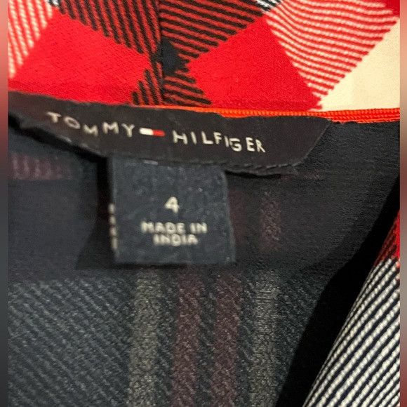 Tommy Hilfiger Tommy Hilfiger Red and Navy Plaid Lined Dress Size S / US 4 / IT 40 - 4 Thumbnail