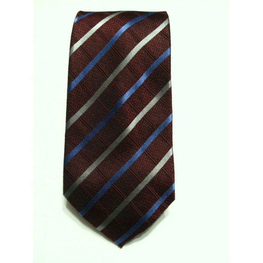 Tasso Elba TASSO ELBA MENS NEW BURGUNDY 100%SILK TIE WIDTH:3 1/8" Size ONE SIZE - 1 Thumbnail