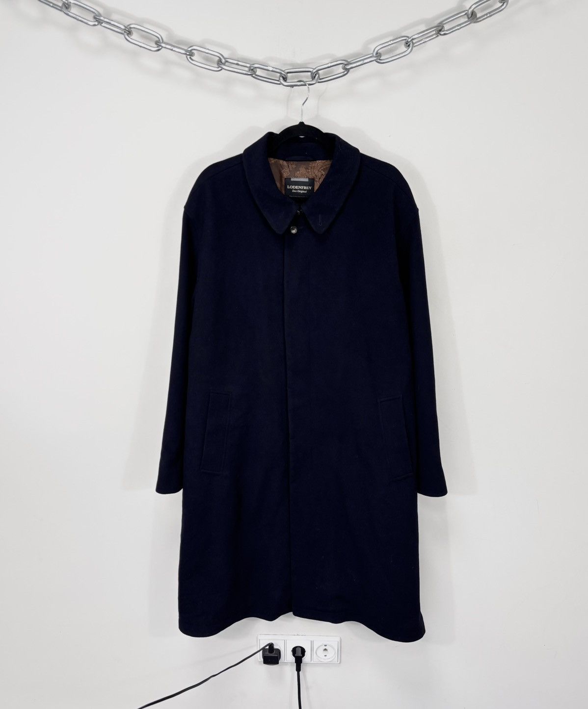 Other Lodenfrey Men’s Navy Blue Wool Cashmere Long Overcoat Size US XL / EU 56 / 4 - 1 Thumbnail